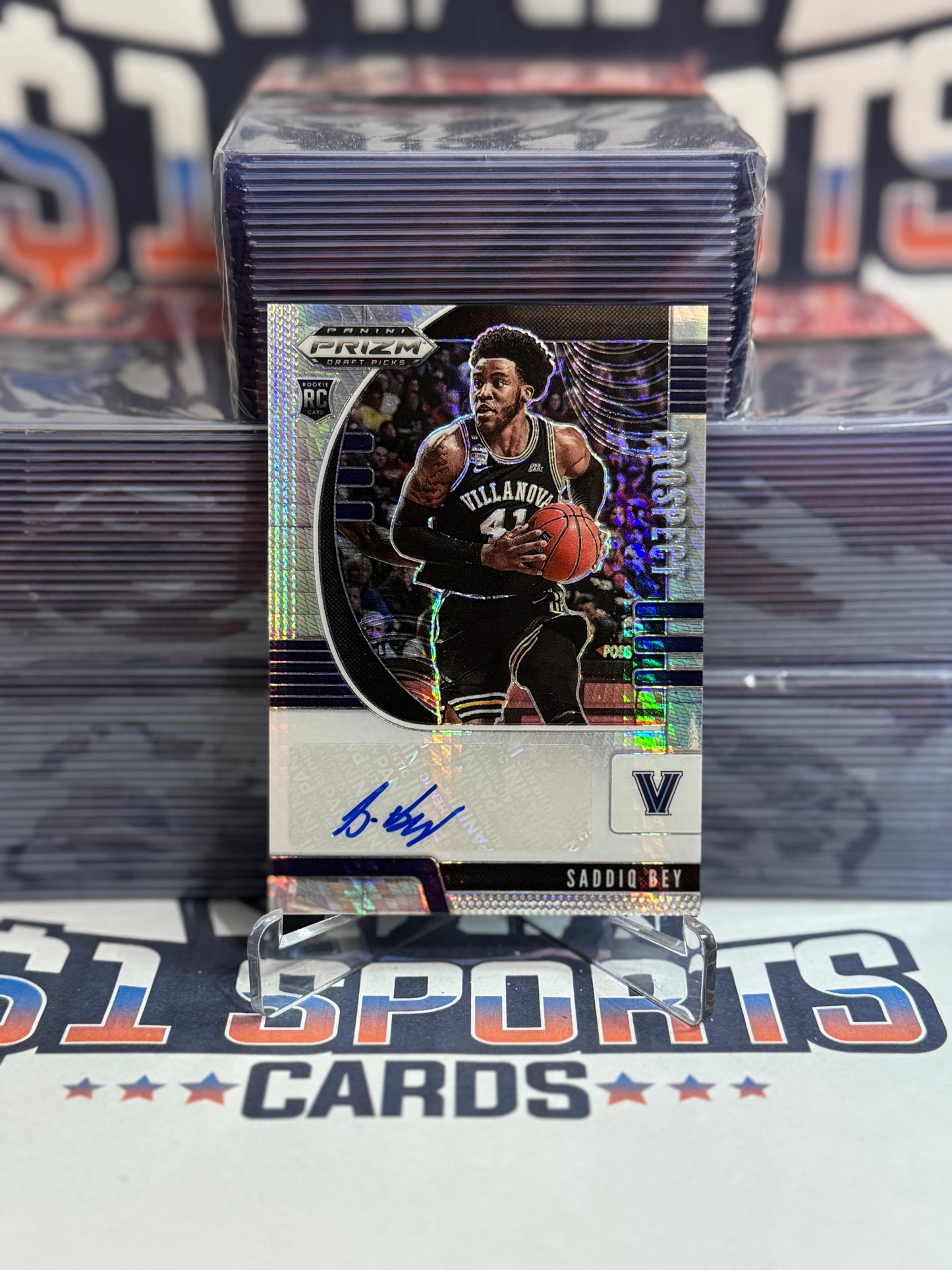 2020 Panini Prizm Draft Picks (Silver Prizm Auto) Saddiq Bey Rookie #PA-SB