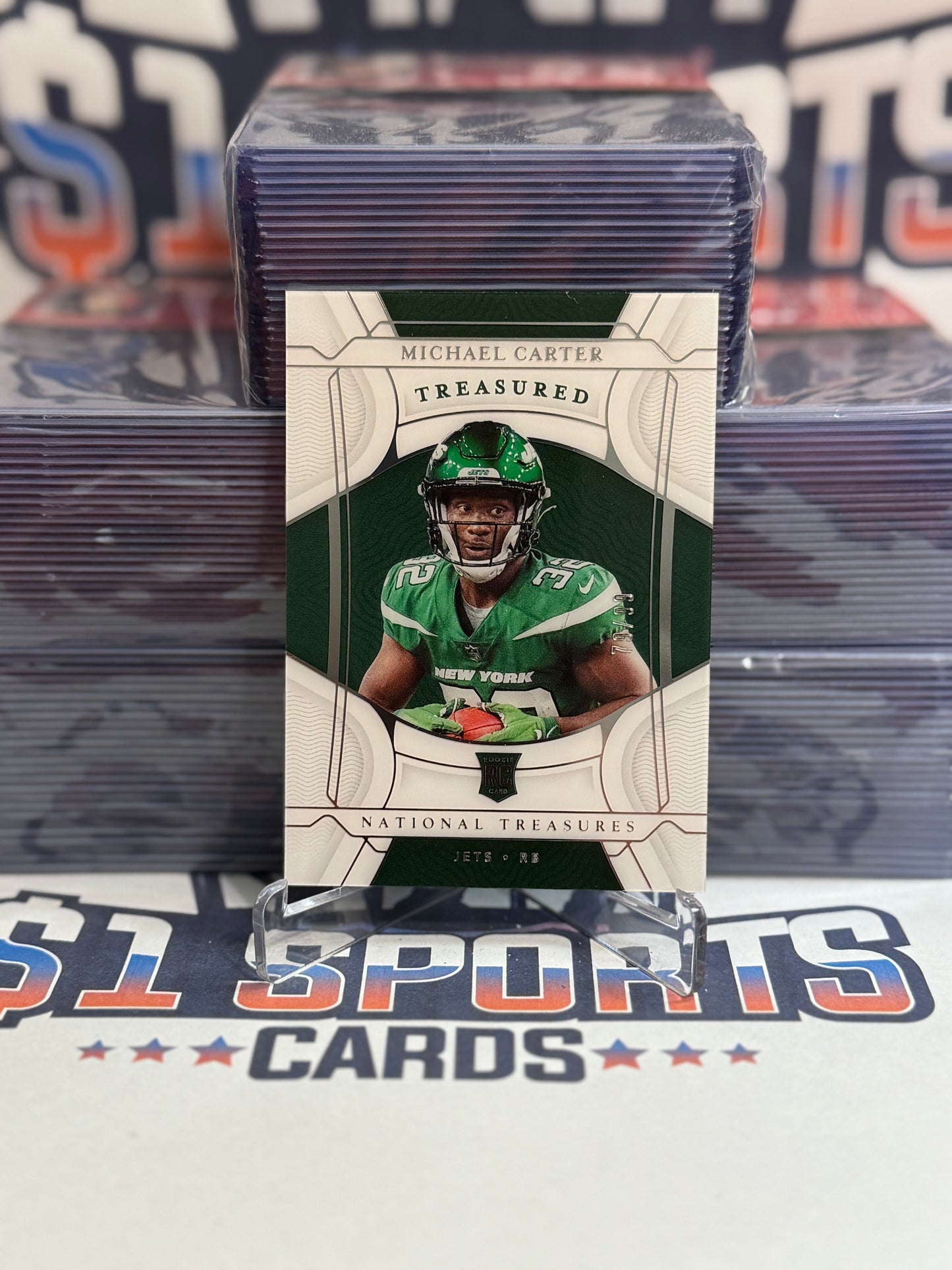 2021 Panini National Treasures (Treasured Rookies 79/99) Michael Carter Rookie #TRC-35