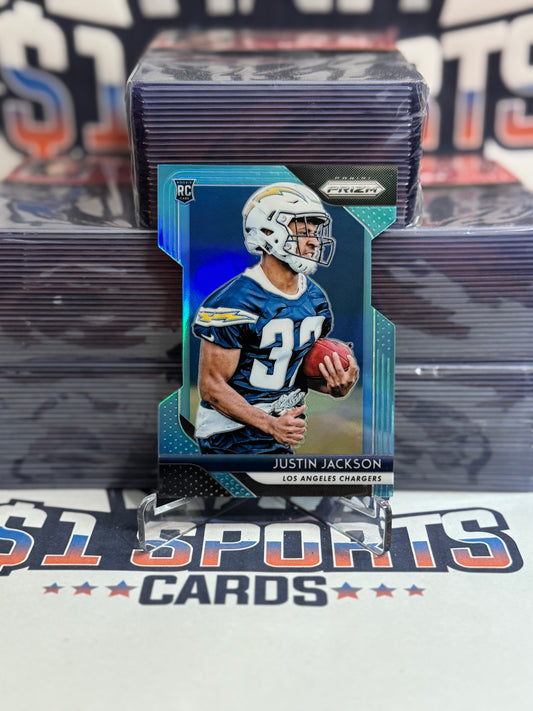 2018 Panini Prizm (Light Blue Die Cut Prizm 70/199) Justin Jackson Rookie #291