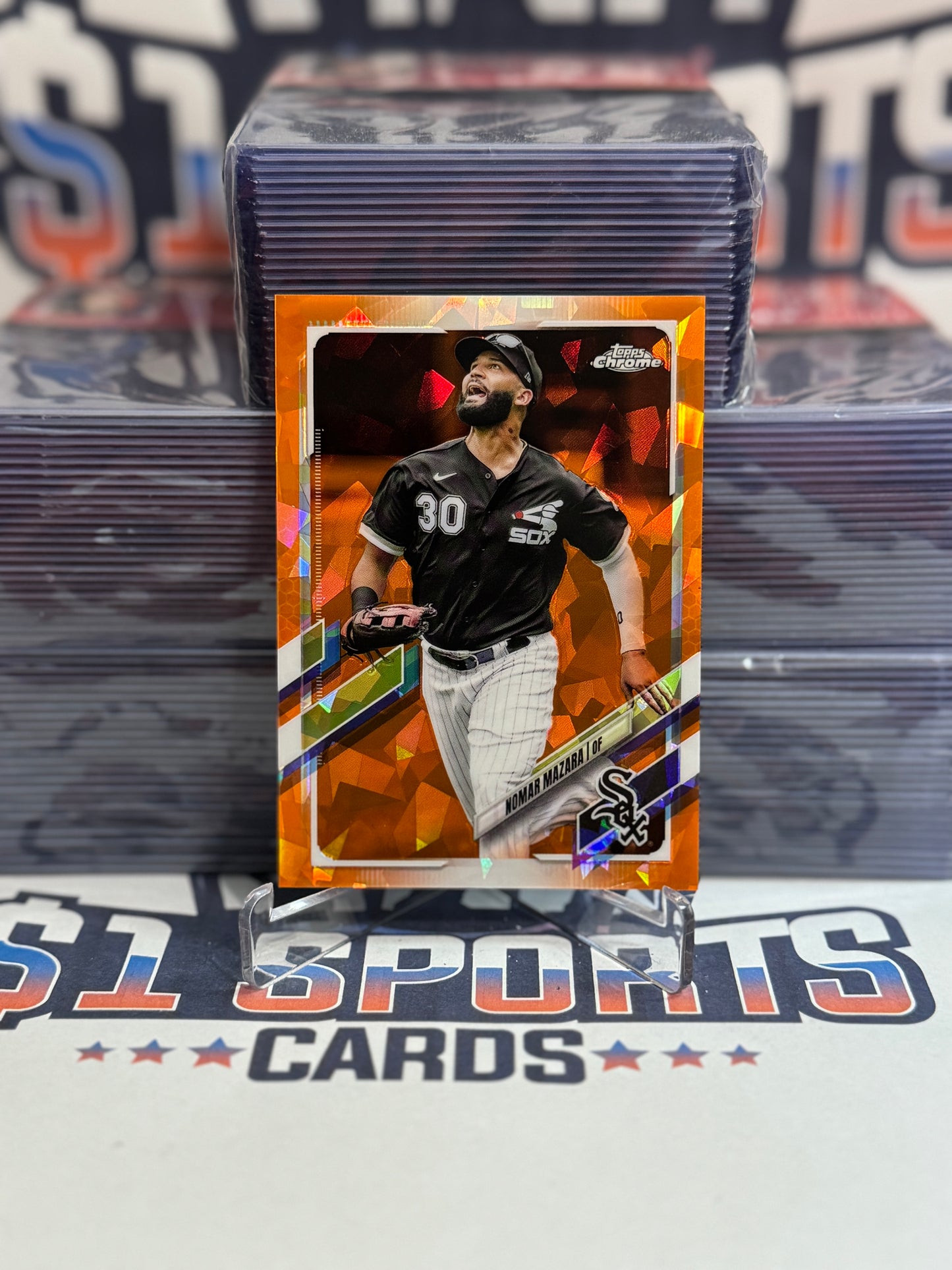 2021 Topps Chrome Sapphire (Orange Refractor 17/25) Nomar Marza #23