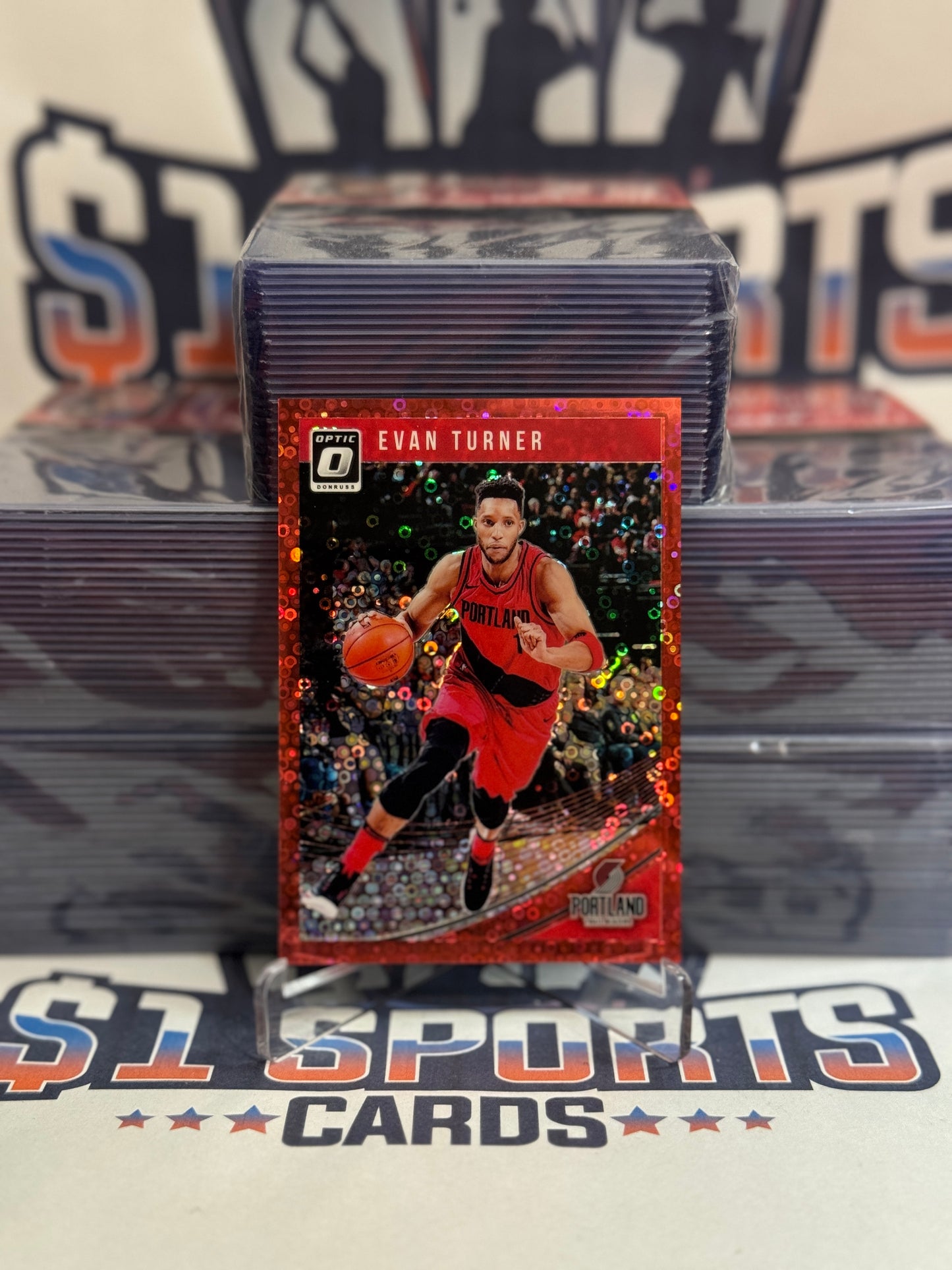 2018 Donruss Optic (Red Fast Break Prizm 35/85) Evan Turner #21
