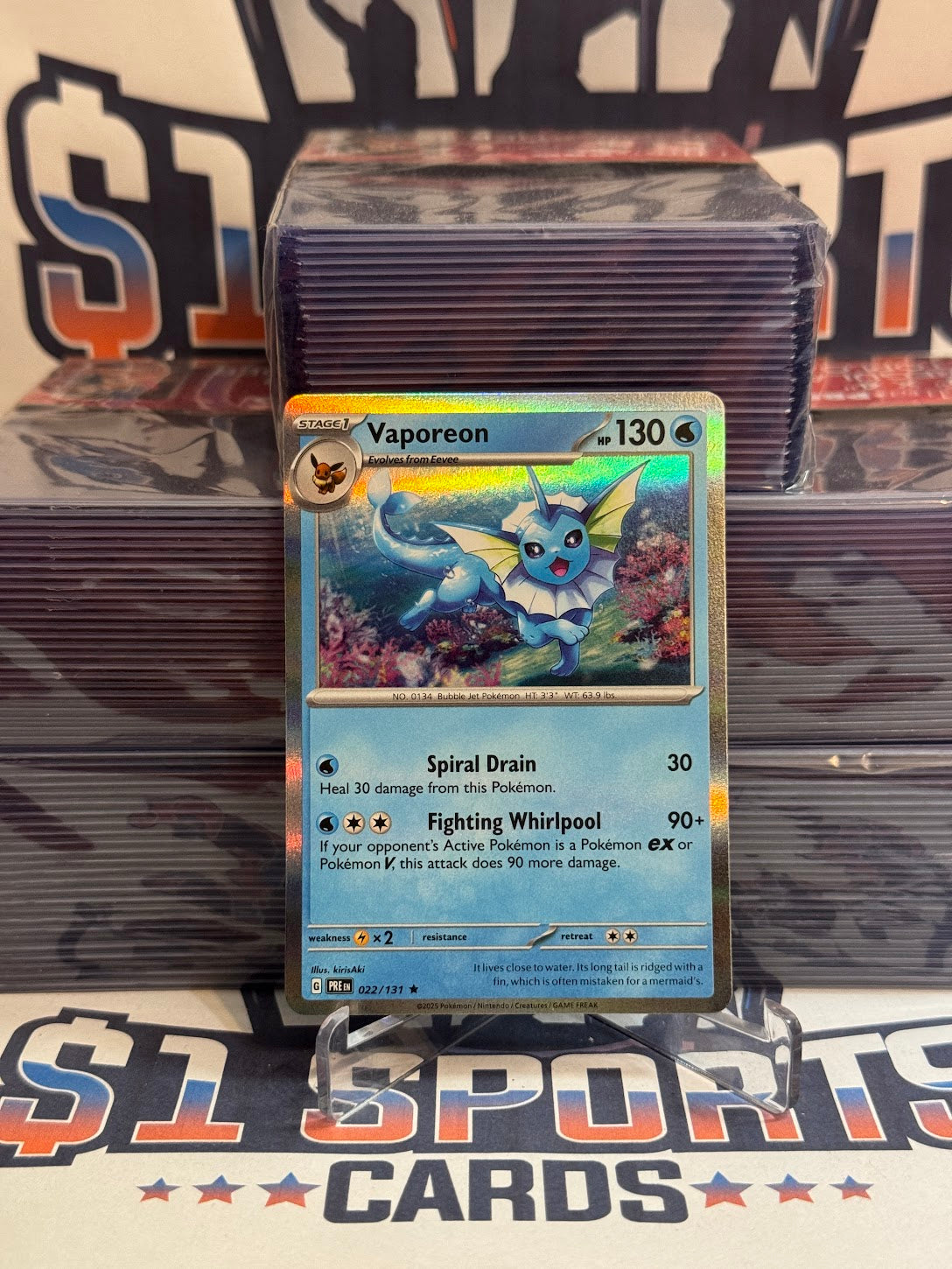 Pokemon TCG: Prismatic Evolutions - Vaporeon (Holo, Rare) #22