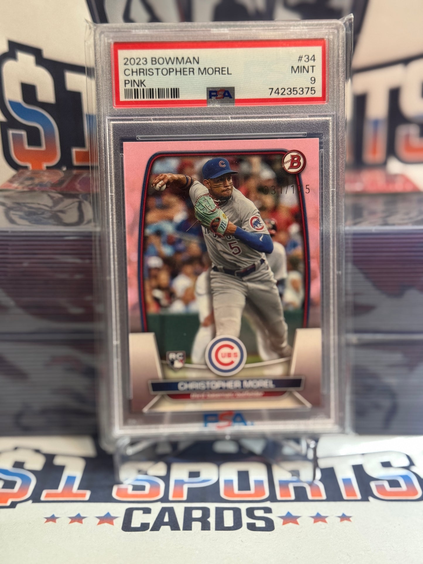 2023 Bowman (Pink 31/174) Christopher Morel Rookie #34 - PSA 9