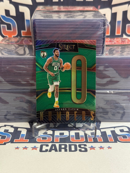 2022 Panini Select (Green Prizm, Numbers) Jayson Tatum #8