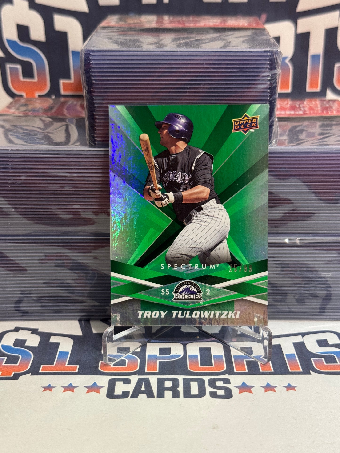2009 Upper Deck Spectrum (Green 25/99) Troy Tulowitzki #33