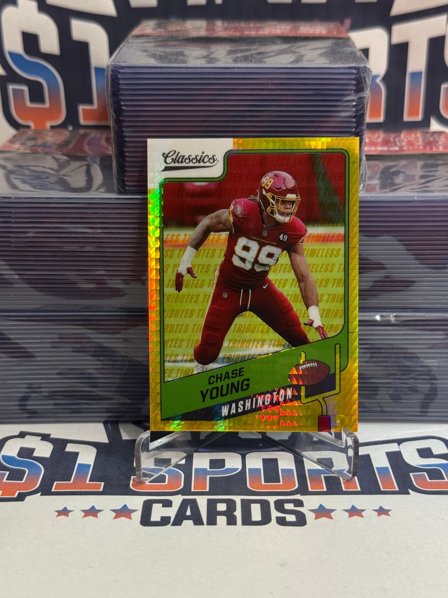 2021 Panini Classics (Gold Pulsar Prizm 97/99) Chase Young #61