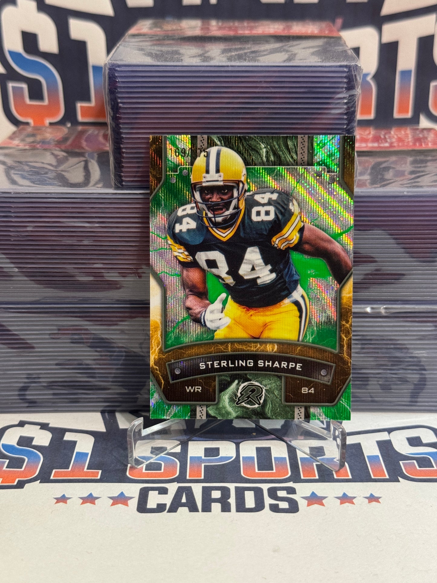 2025 Topps Resurgence (Green Wave Refractor 168/175) Sterling Sharpe #39