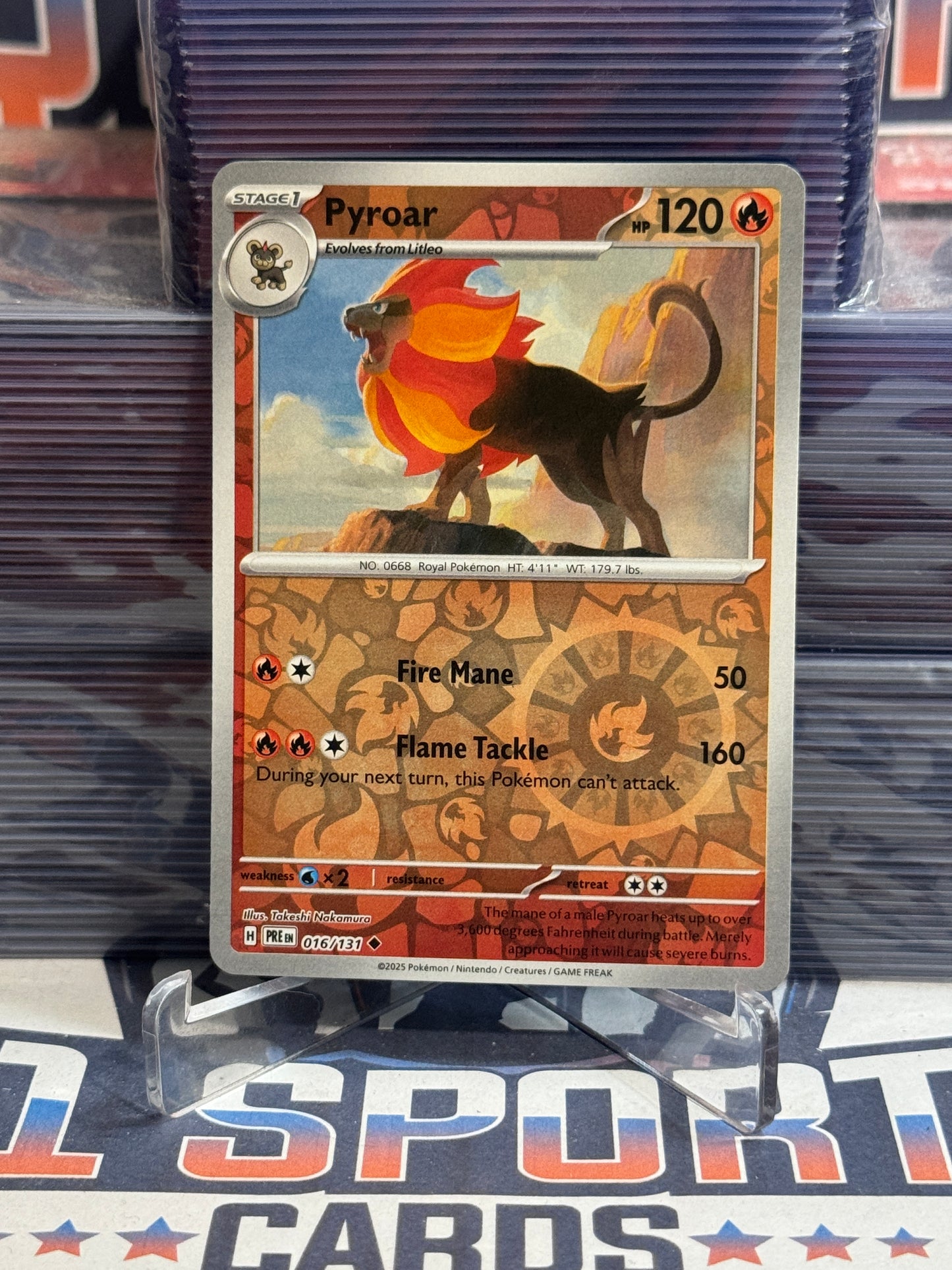 Pokemon TCG: Prismatic Evolutions - Pyroar (Reverse Holo, Uncommon) #16