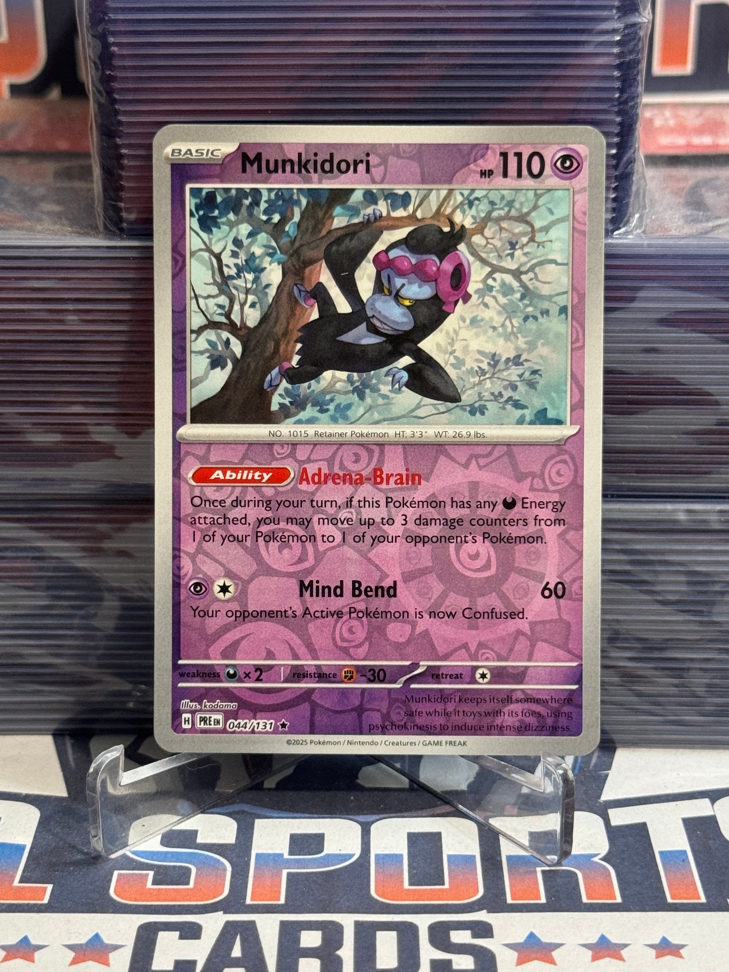 Pokemon TCG: Prismatic Evolutions - Munkidori (Reverse Holo, Rare) #44