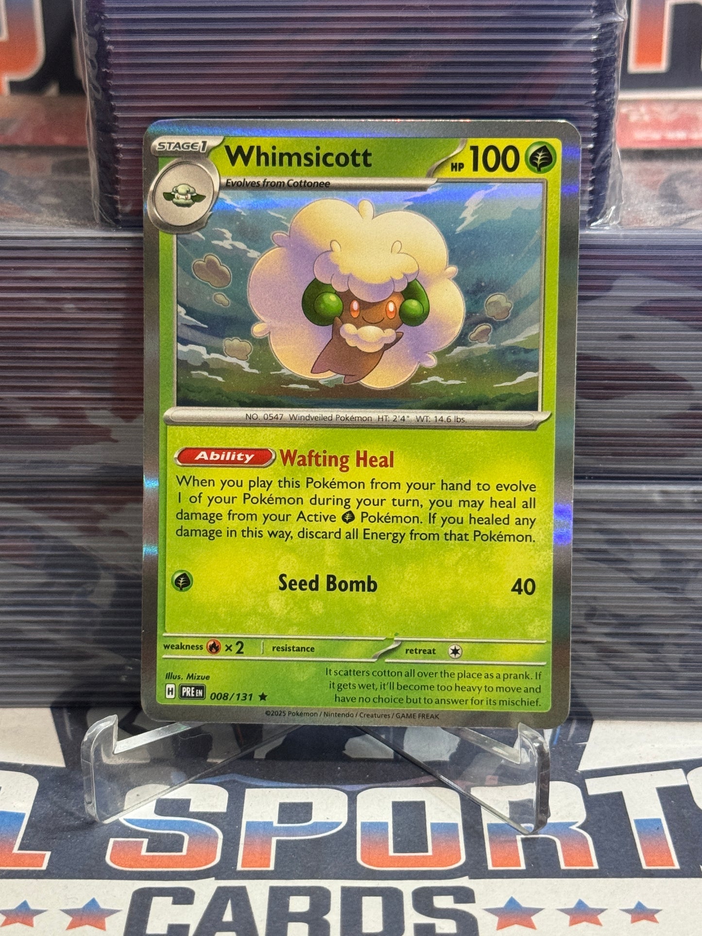 Pokemon TCG: Prismatic Evolutions - Whimsicott (Holo, Rare) #8