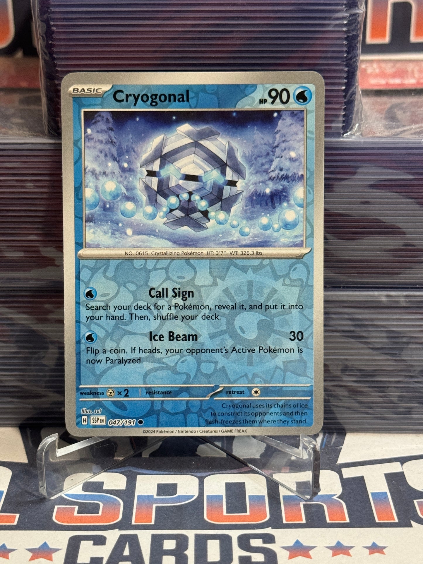 Pokemon TCG: Surging Sparks - Cryogonal (Reverse Holo, Common) #47