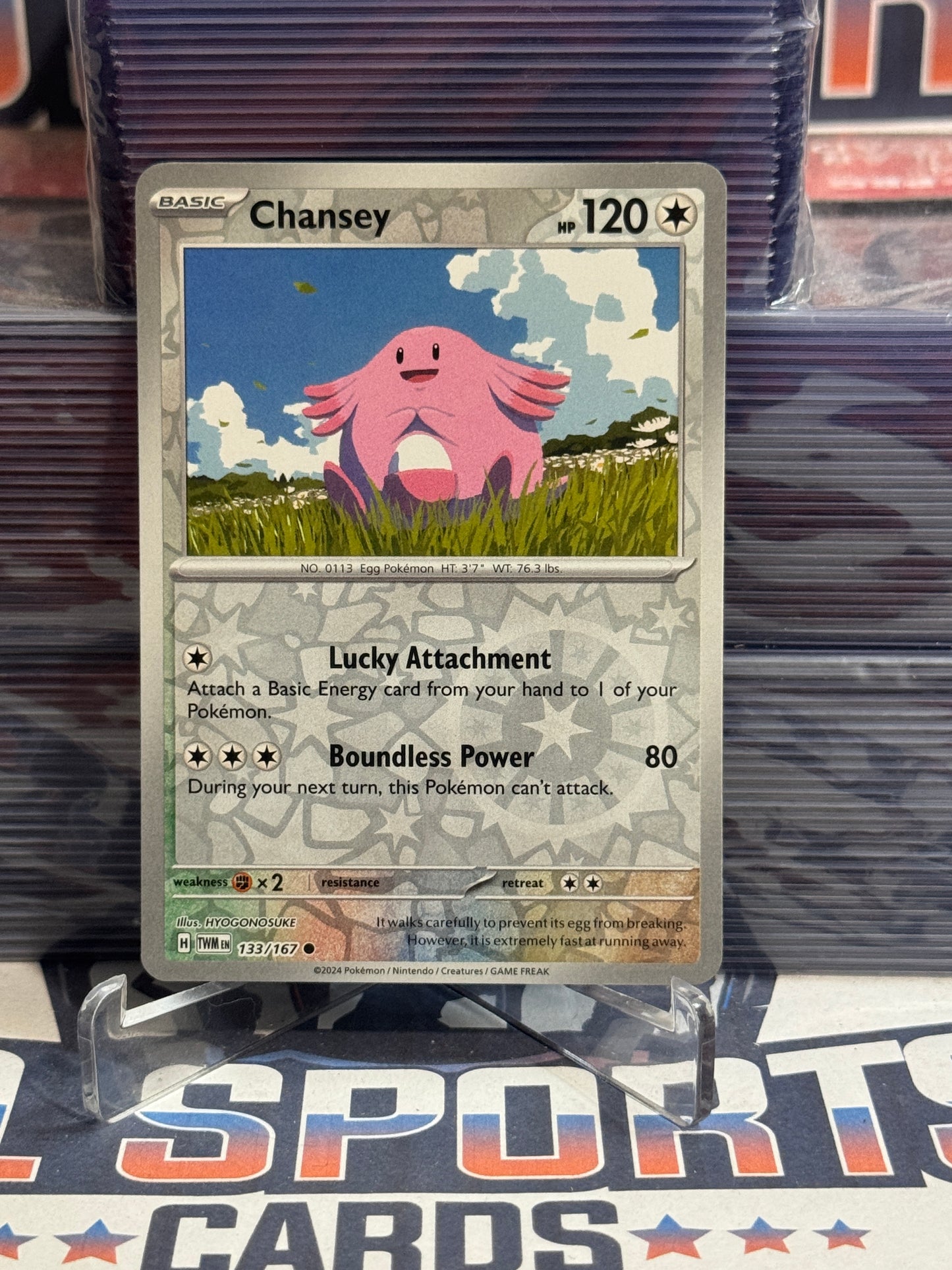 Pokemon TCG: Twilight Masquerade - Chansey (Reverse Holo, Common) #133