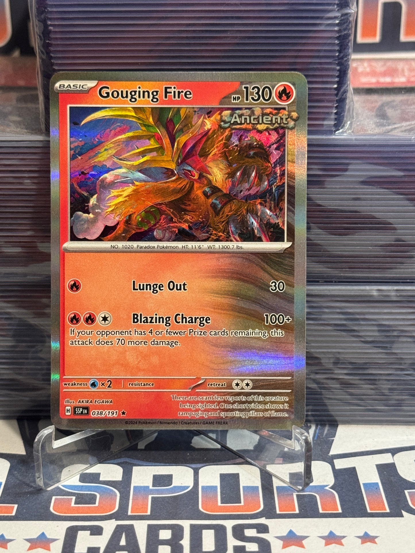 Pokemon TCG: Surging Sparks - Gouging Fire (Holo, Rare) #38