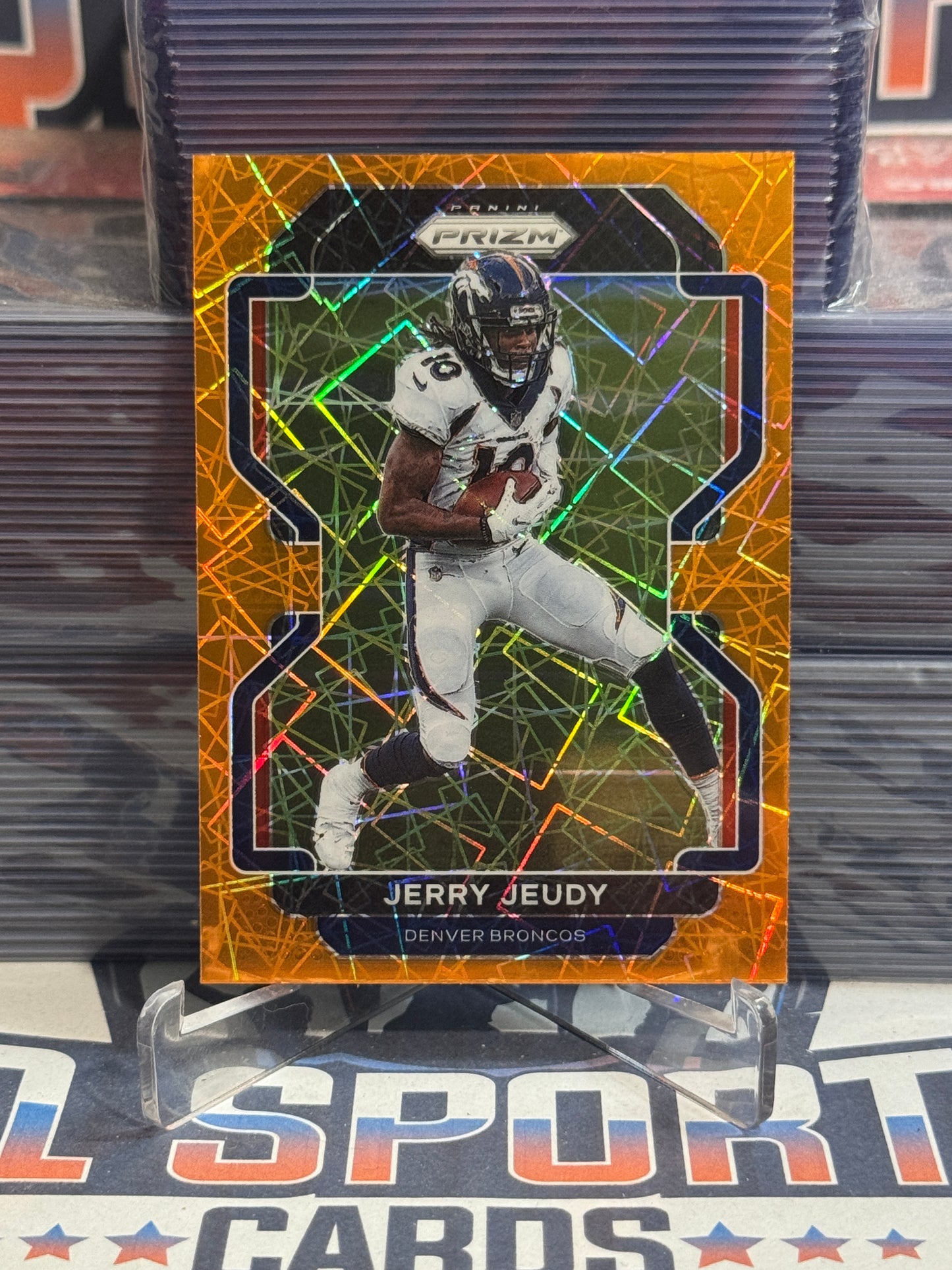 2021 Panini Prizm (Orange Lazer Prizm) Jerry Jeudy #199