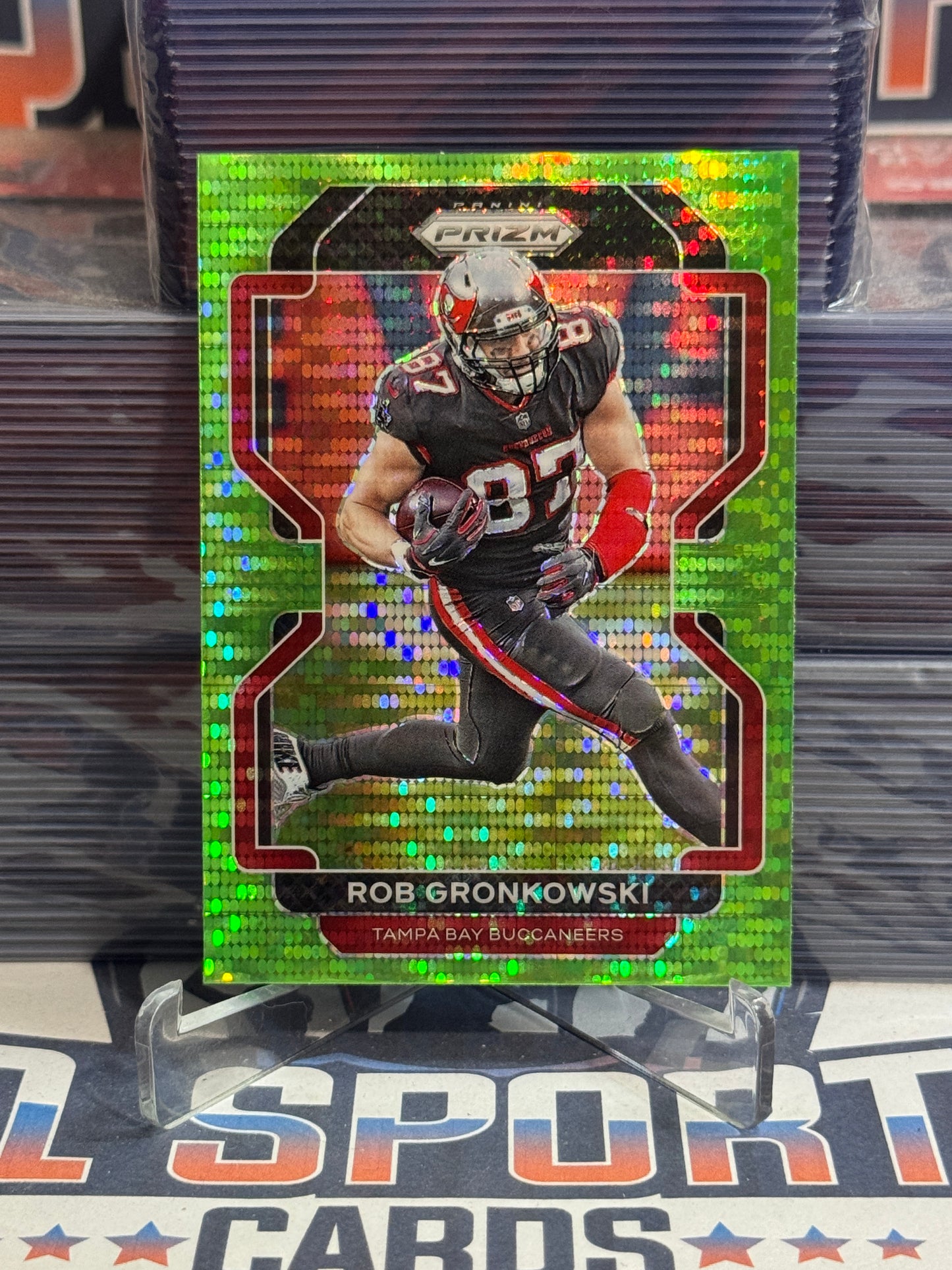 2021 Panini Prizm (Neon Green Pulsar Prizm) Rob Gronkowski #293