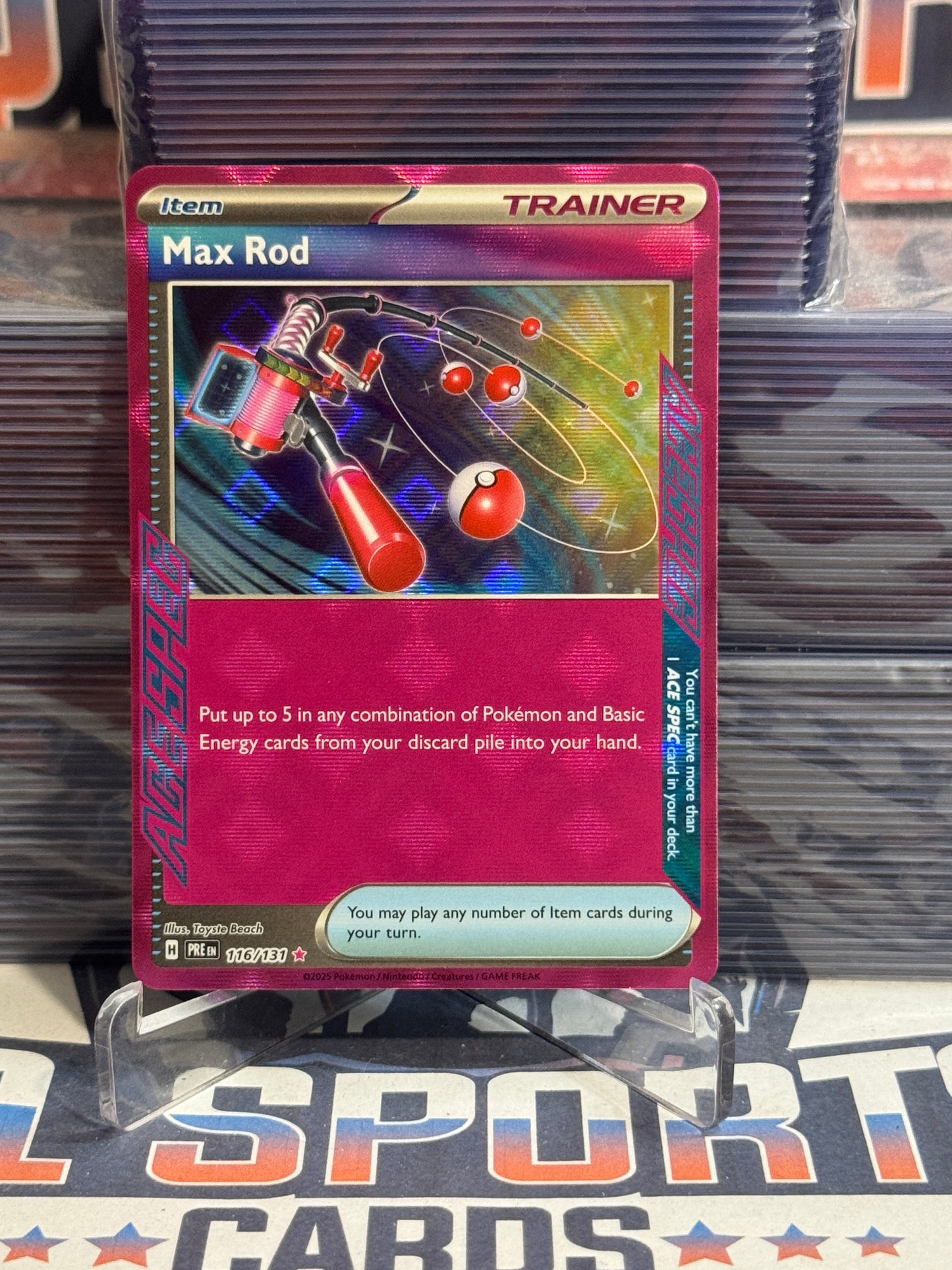 Pokemon TCG: Prismatic Evolutions - Max Rod (ACE Spec Rare) #116