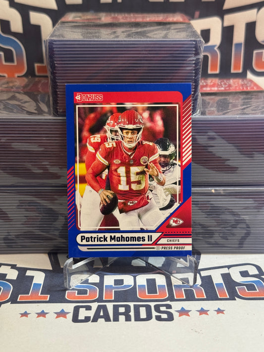 2024 Donruss (Blue Press Proof) Patrick Mahomes II #100