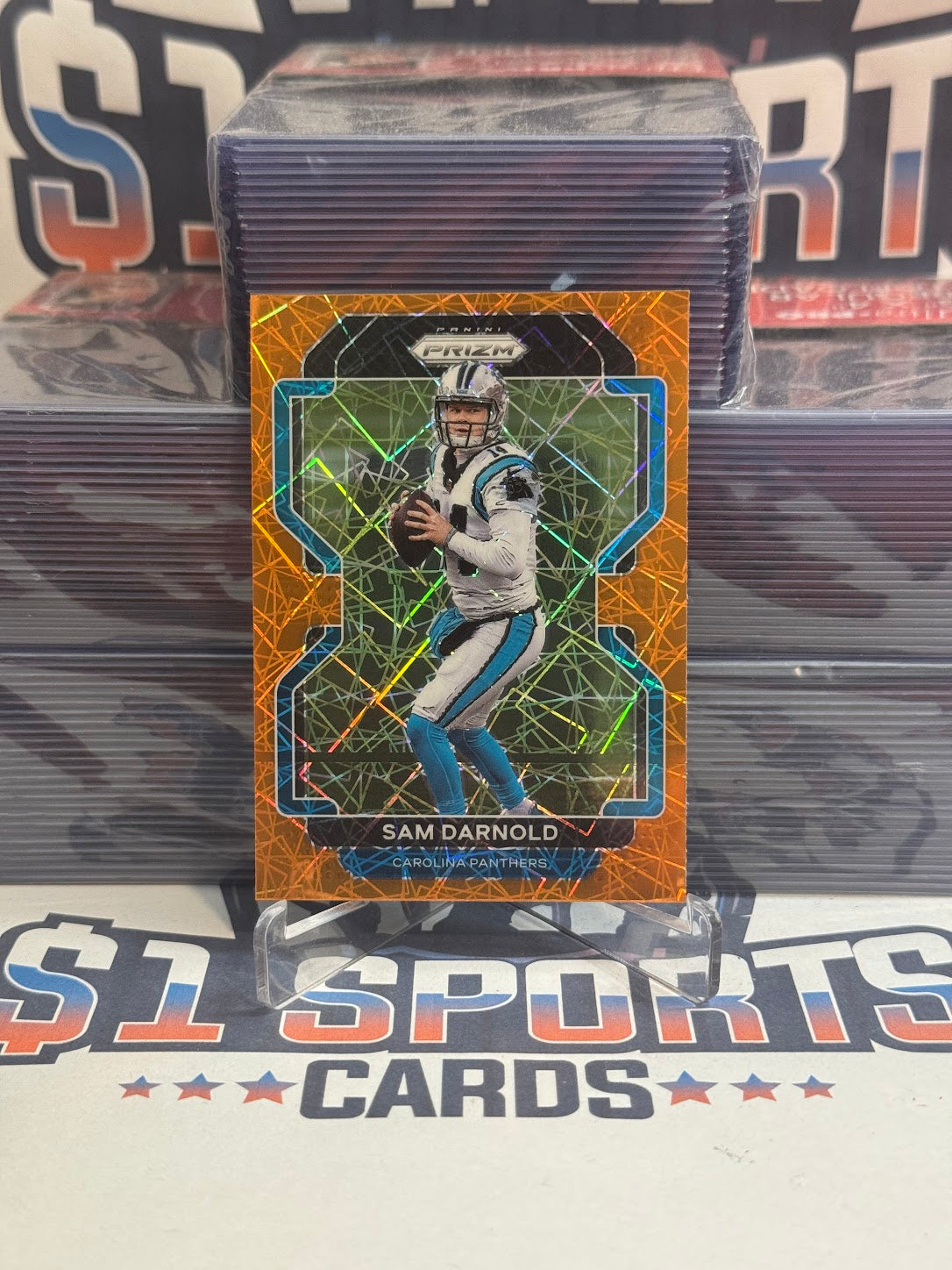 2021 Panini Prizm (Orange Laser Prizm) Sam Darnold #314