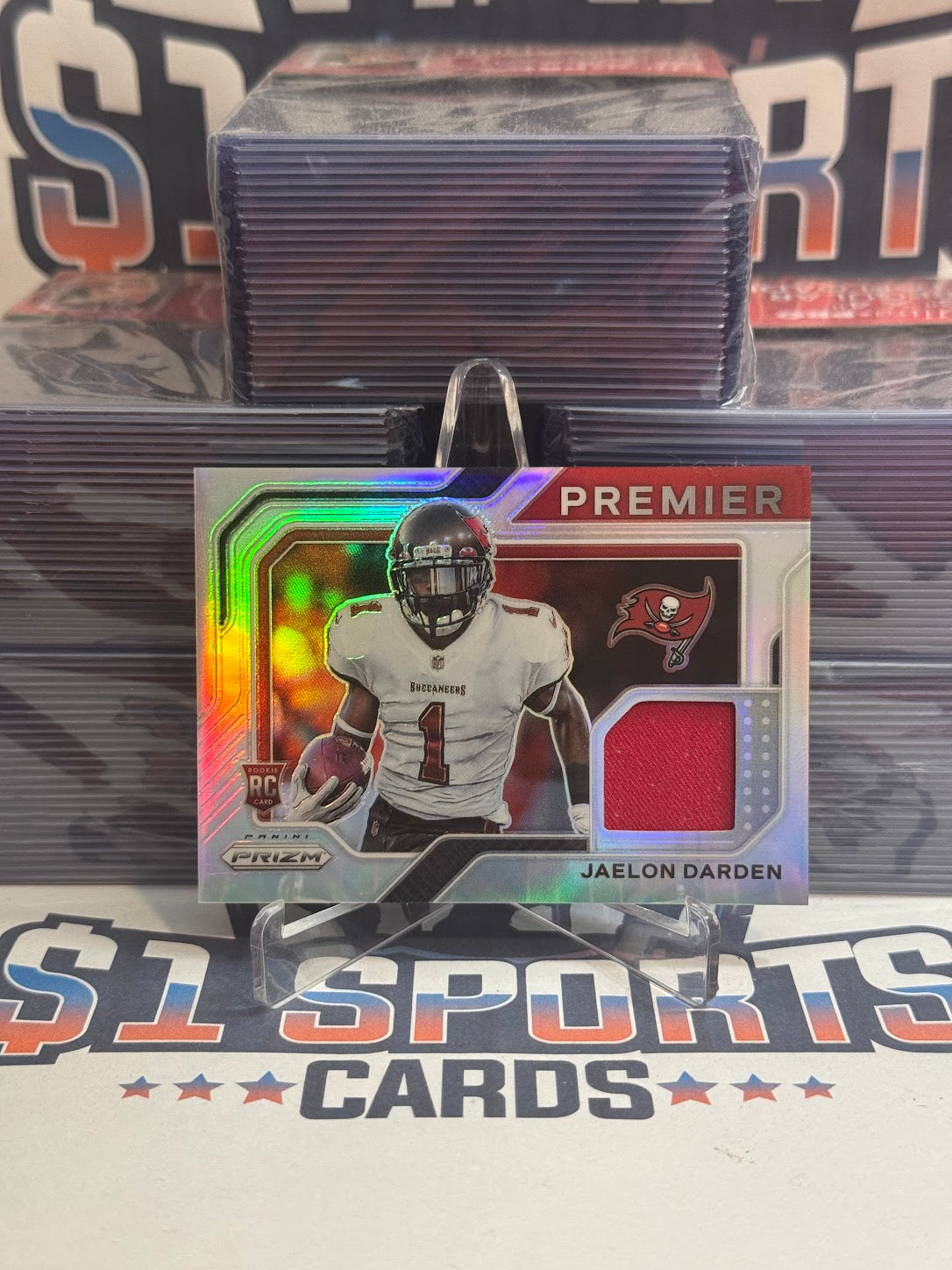 2021 Panini Prizm (Silver Prizm, Premier Jerseys Relic) Jaelon Darden Rookie #PJ-23