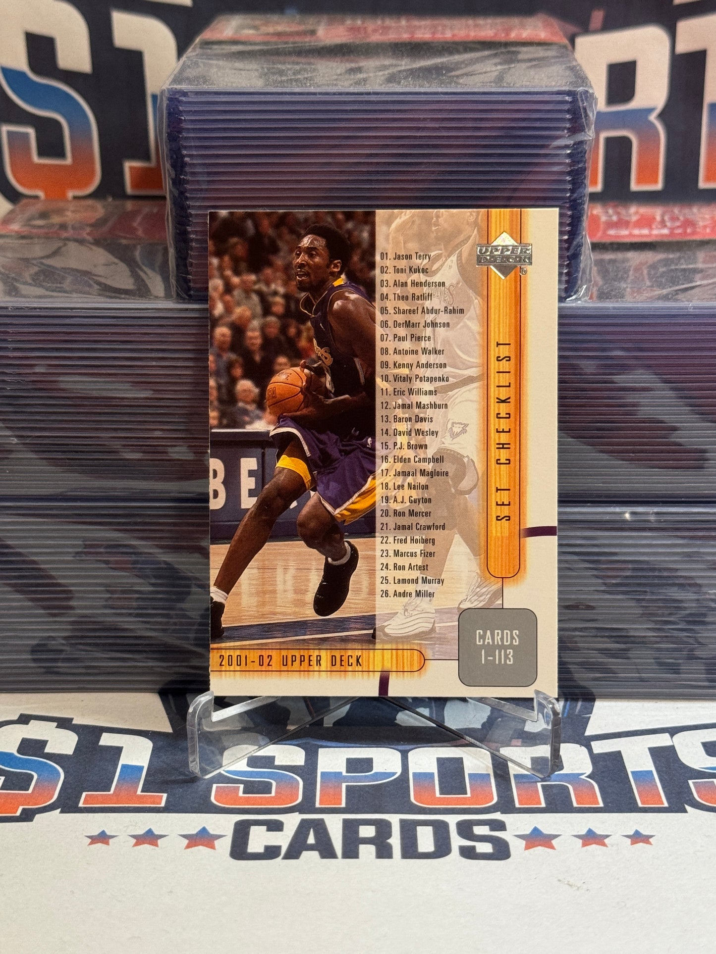 2001 Upper Deck (Checklist) Kobe Bryant #179