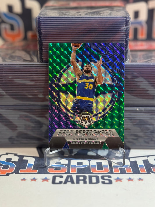 2022 Panini Mosaic (Green Prizm, Epic Performers) Stephen Curry #1