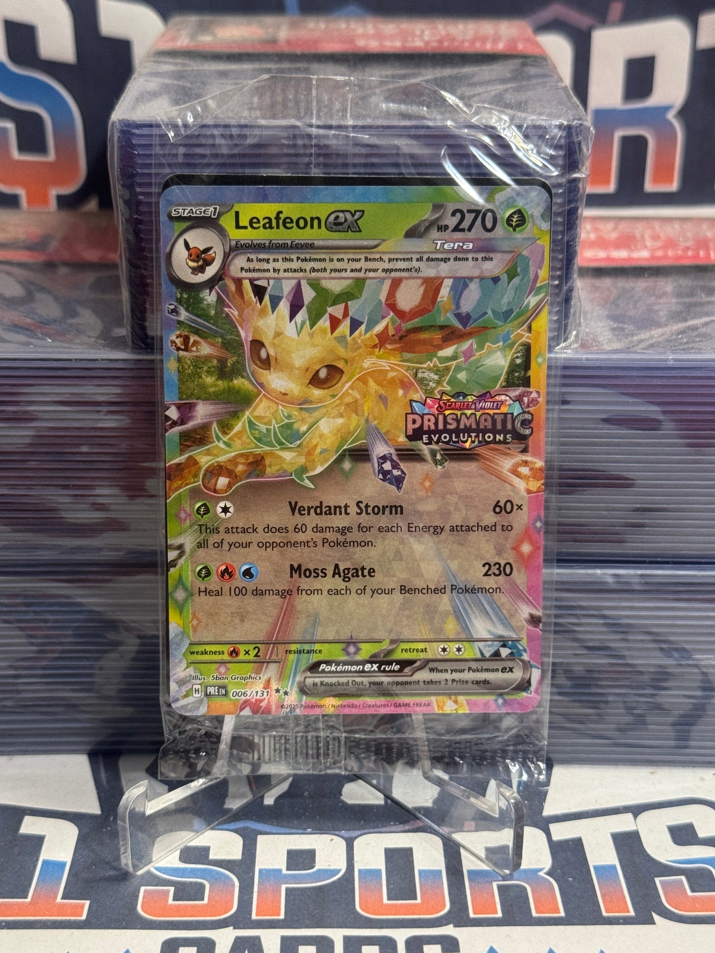 Pokemon TCG: Prismatic Evolutions - Leafeon EX (PE Stamped, Sealed, Double Rare) #6