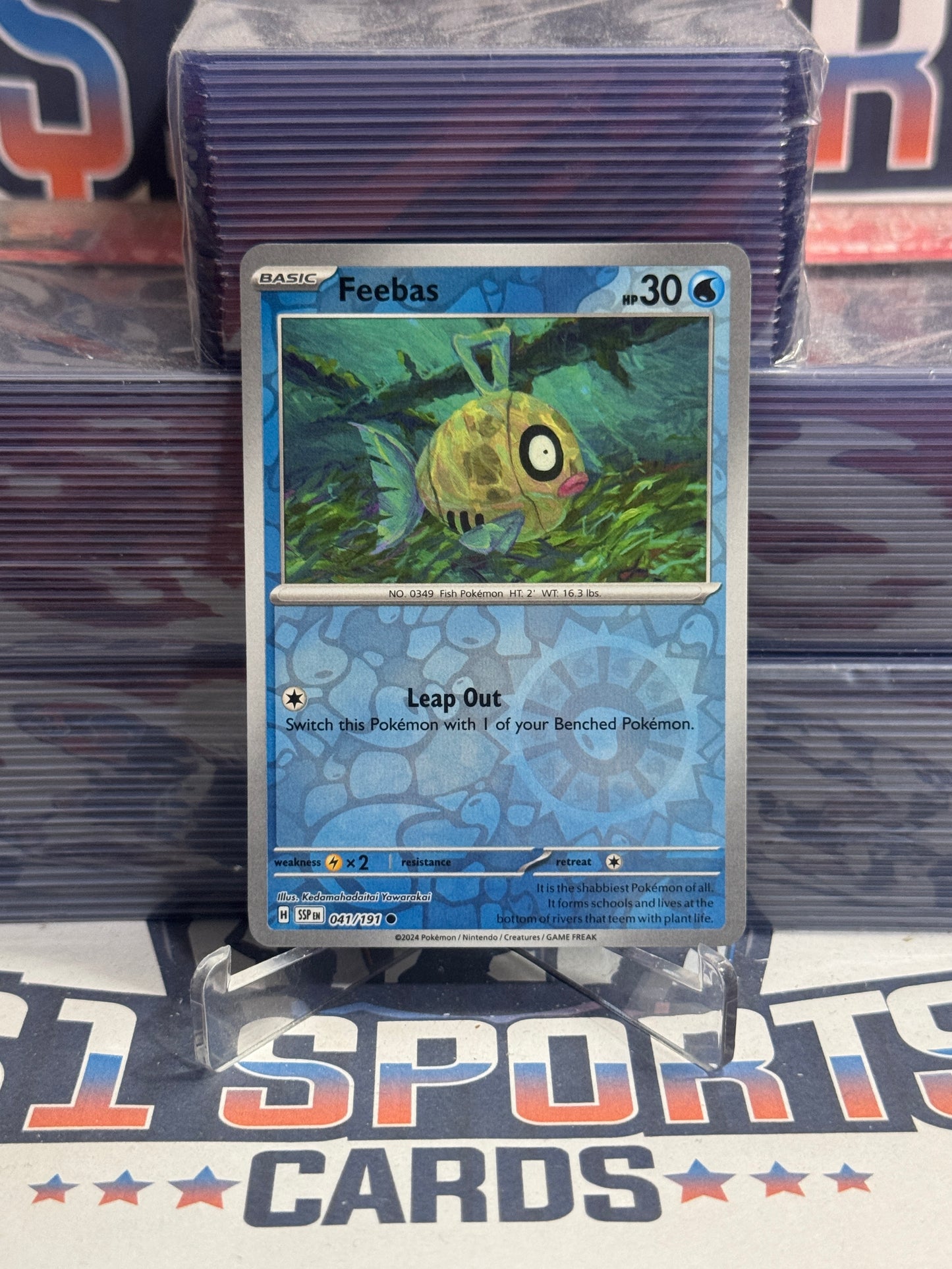 Pokemon TCG: Surging Sparks - Feebas (Reverse Holo, Common) #41