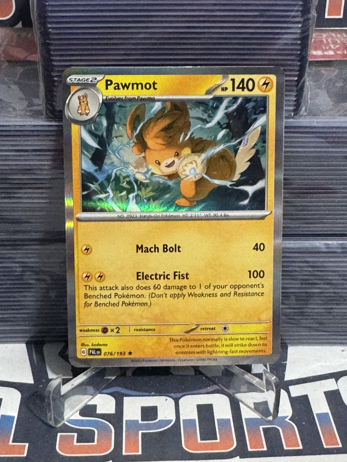 Pokemon TCG: Paldea Evolved - Pawmot (Holo, Rare) #76