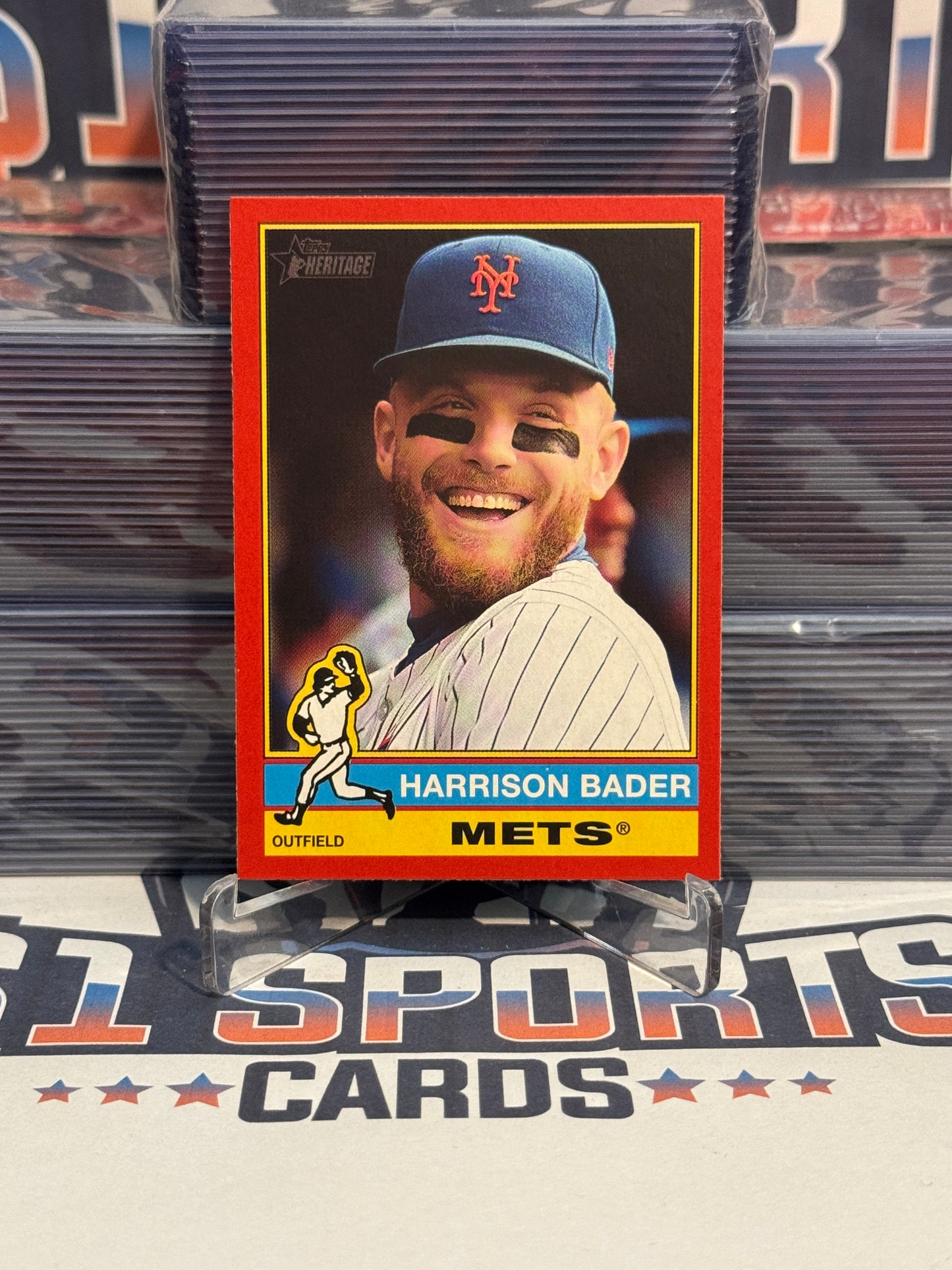 2025 Topps Heritage (Red Border) Harrison Bader #189
