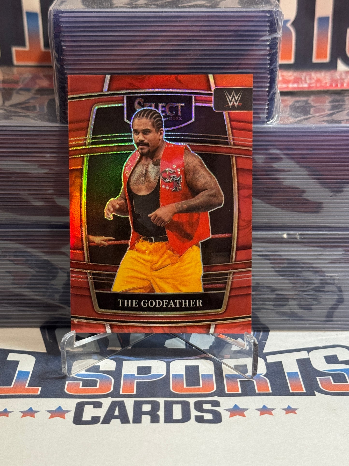 2022 Panini Select WWE (Red Prizm 92/249) The Godfather #9