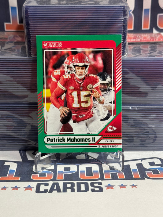 2024 Donruss (Green Press Proof) Patrick Mahomes II #100
