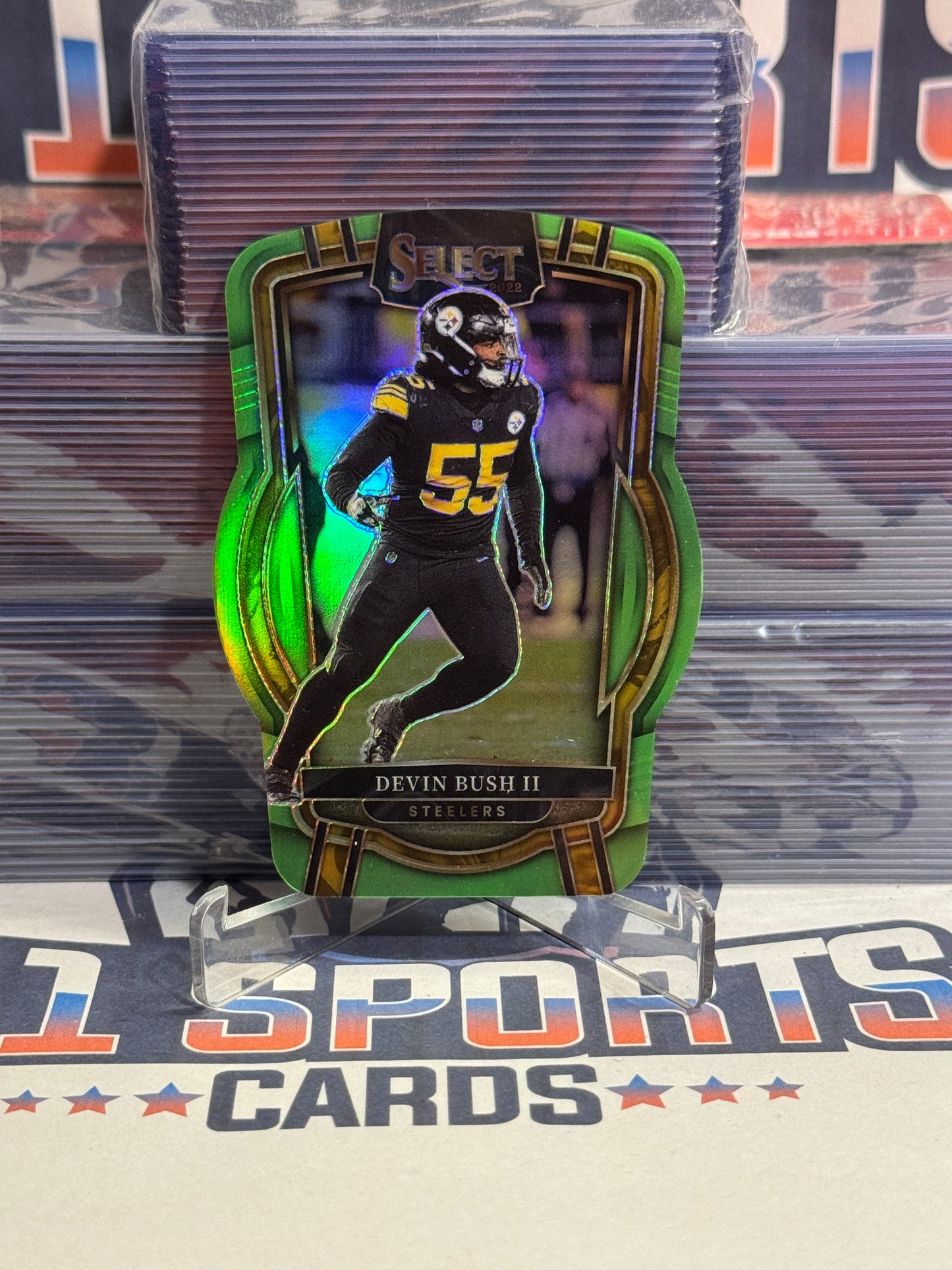 2022 Panini Select (Green Die Cut Prizm 64/299) Devin Bush #218