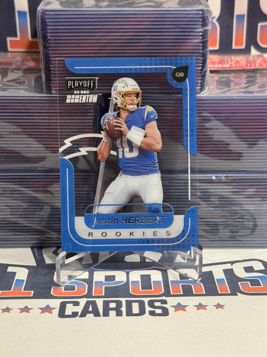 2020 Panini Chronicles (Playoff Momentum) Justin Herbert Rookie #M-3