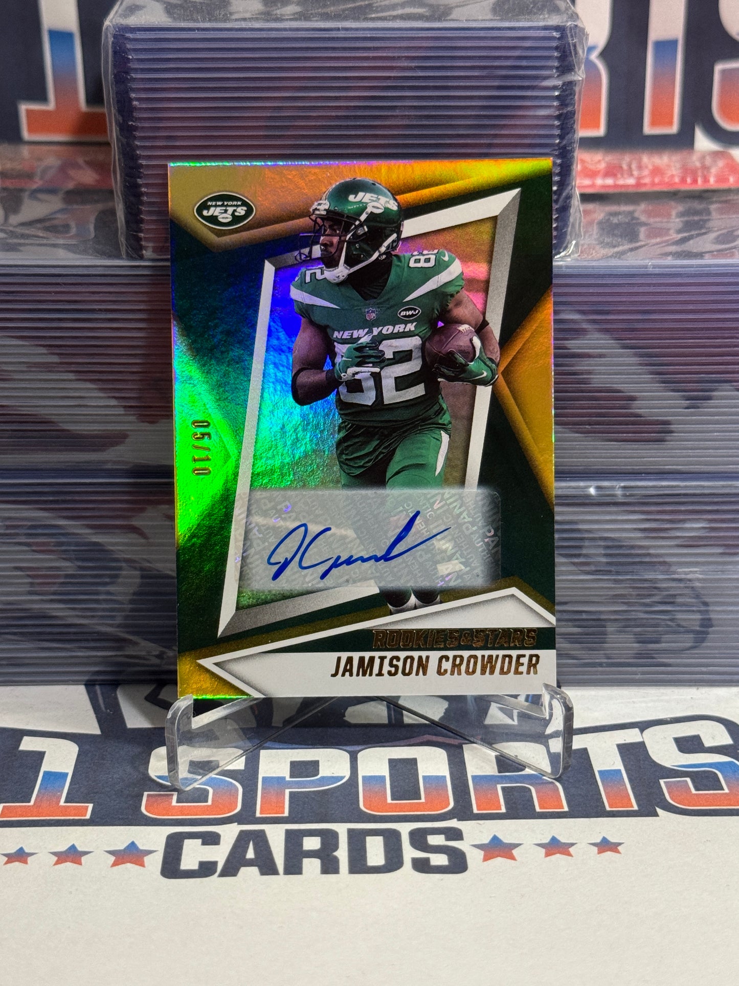 2021 Panini Rookies & Stars (Gold, Auto 5/10) Jamison Crowder #99