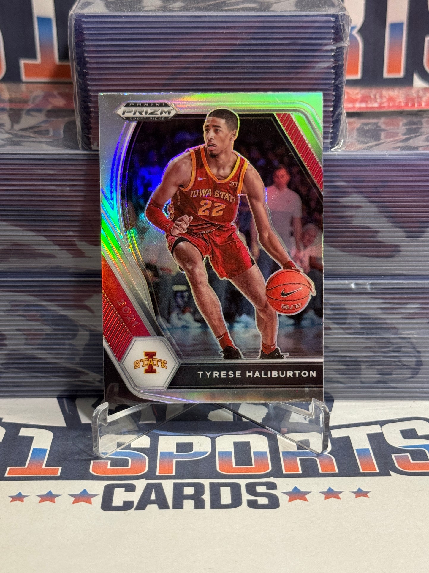 2021 Panini Prizm Draft Picks (Silver Prizm) Tyrese Haliburton #37