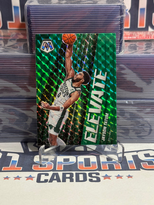 2020 Panini Mosaic (Green Prizm, Elevate) Jayson Tatum #25