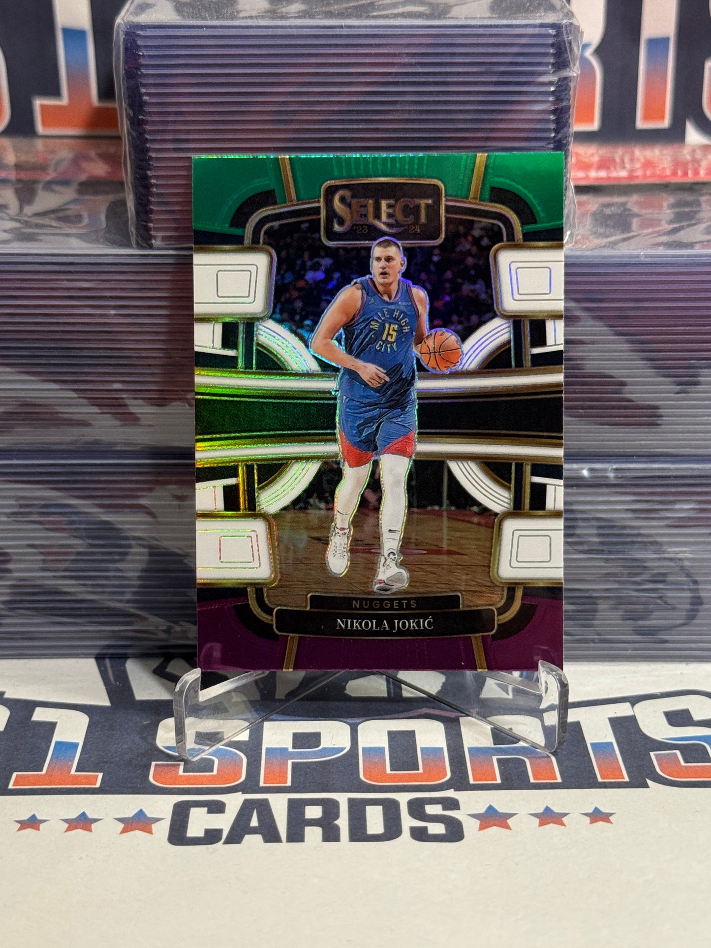 2023 Panini Select (Green Purple White Prizm) Nikola Jokic #32