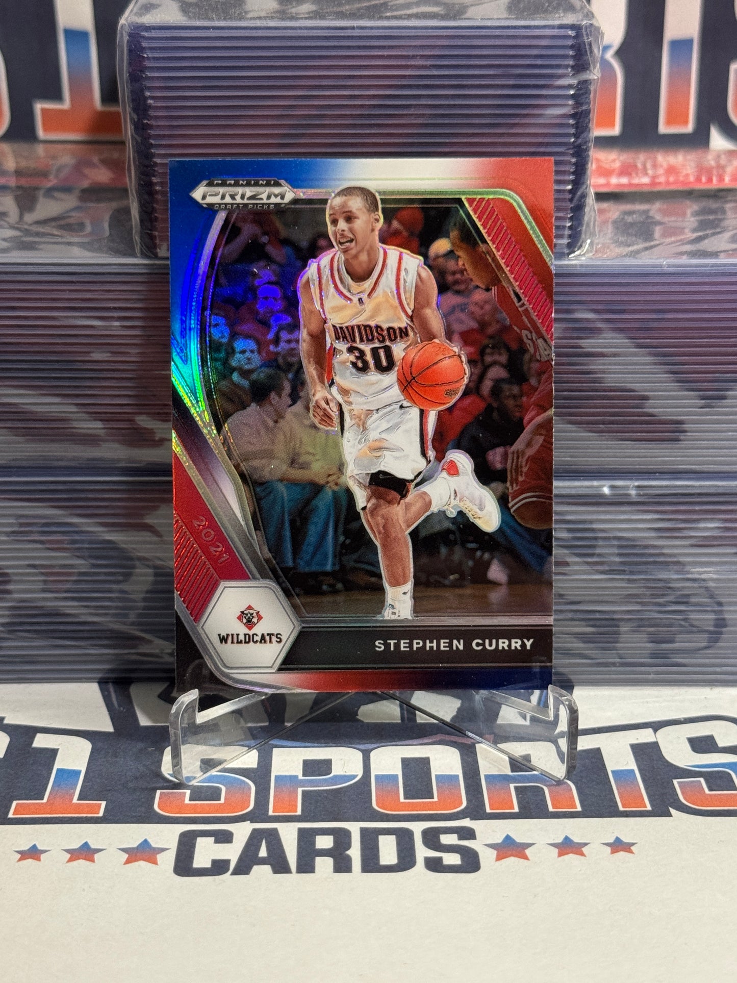 2021 Panini Prizm Draft Picks (Red White Blue Prizm) Stephen Curry #56