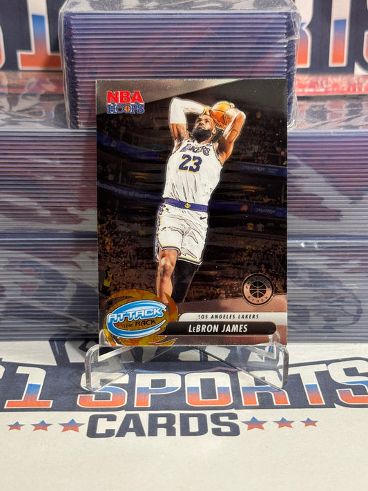 2023 Hoops Premium Stock (Attack The Rack) LeBron James #4