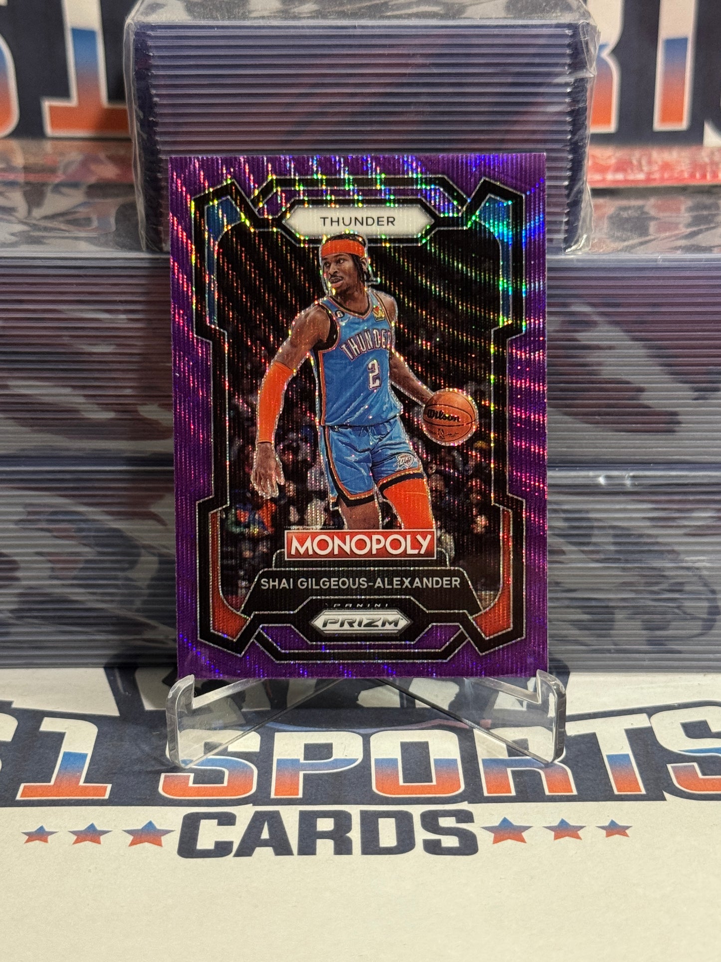 2023 Panini Prizm (Purple Wave Prizm, Monopoly) Shai Gilgeous-Alexander #61