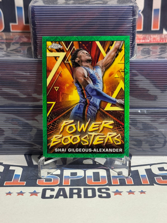 2024 Topps Chrome (Green Refractor, Power Boosters) Shai Gilgeous-Alexander #PB-13