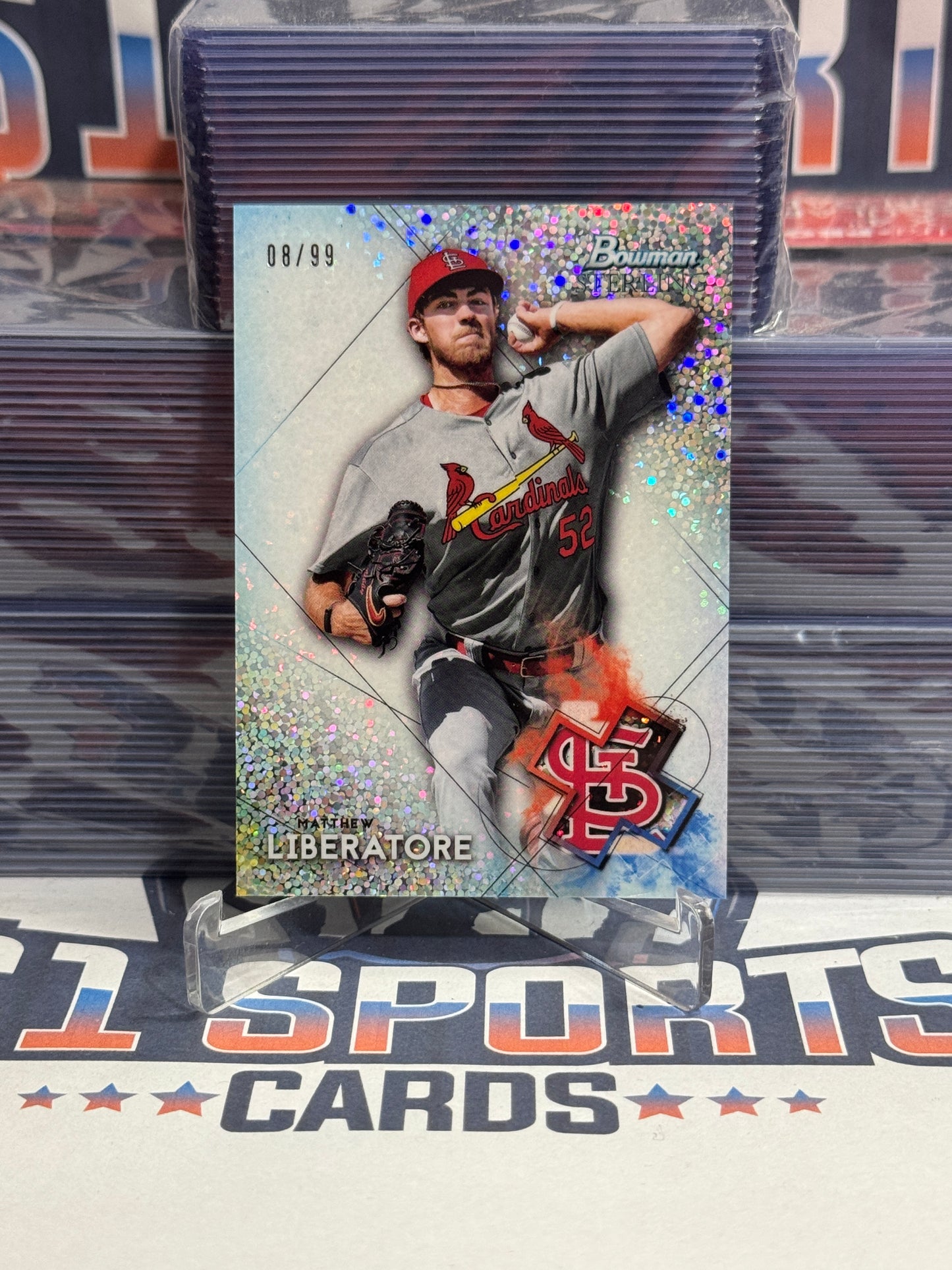 2021 Bowman Sterling Prospects (Sterling Refractor 8/99) Matthew Liberatore #BSP-42