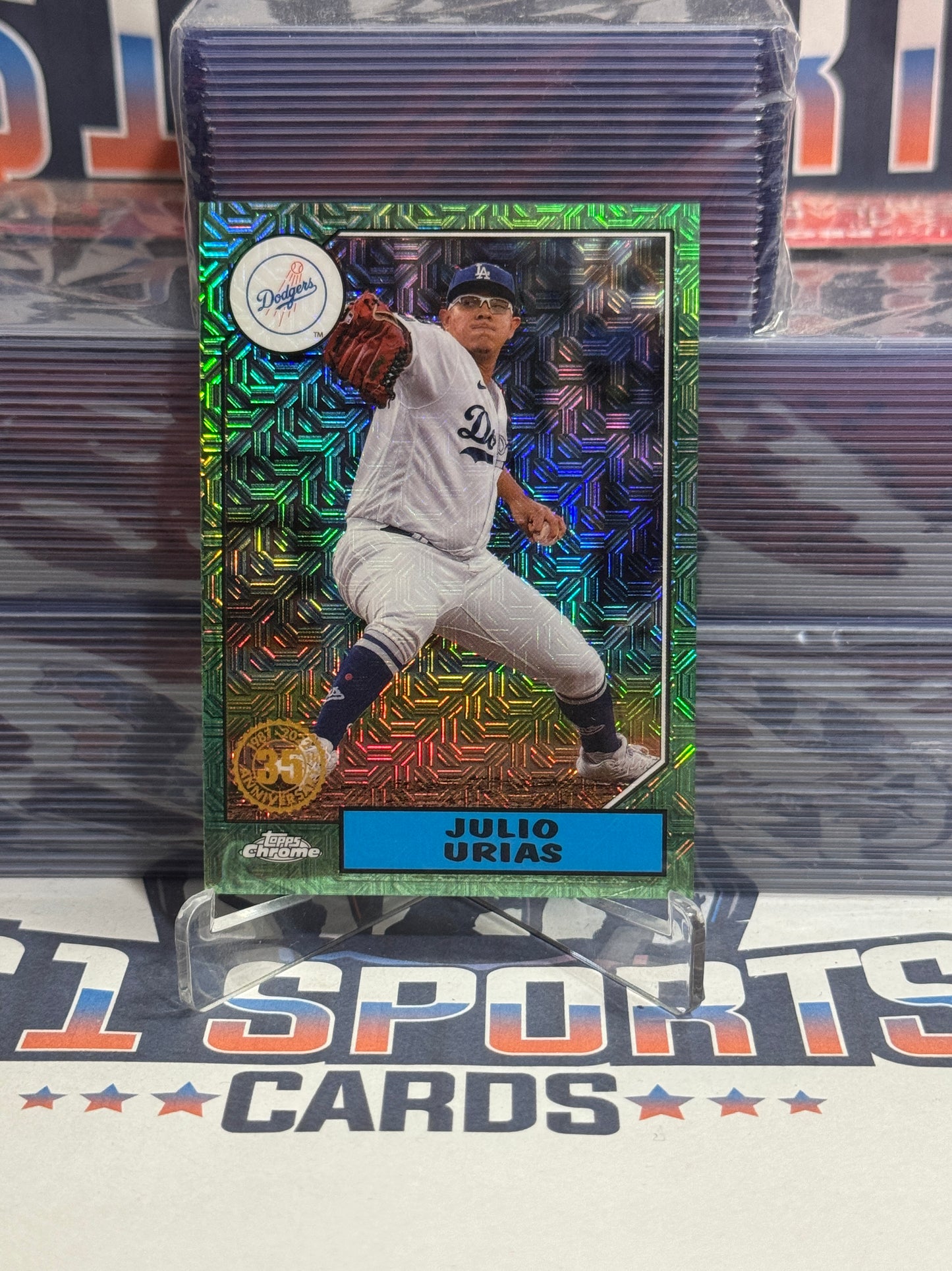 2022 Topps Chrome (Teal Mojo Refractor, 1987 Redux 19/99) Julio Urias #T87C2-13