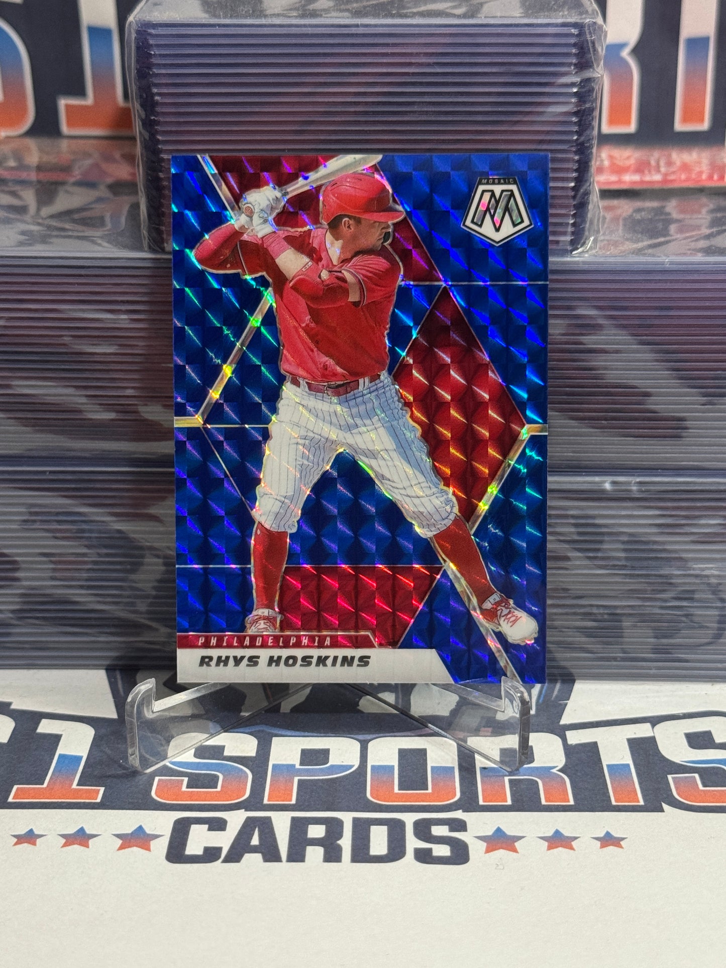 2021 Panini Mosaic (Blue Prizm 97/99) Rhys Hoskins #3