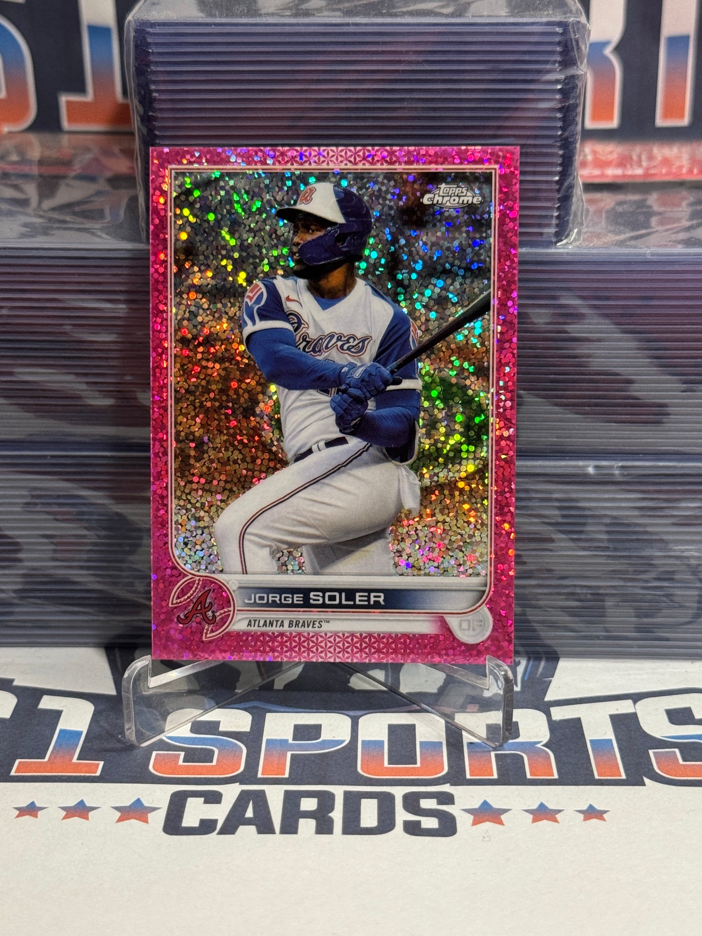 2022 Topps Chrome (Pink Speckle Refractor 225/350) Jorge Soler #189