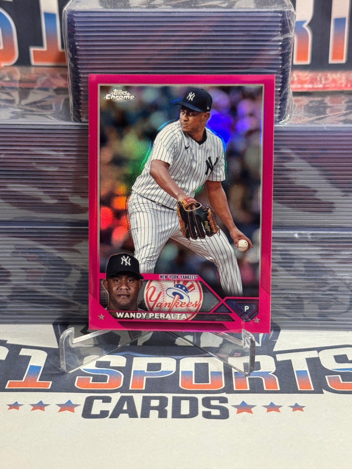 2023 Topps Chrome Update (Pink Refractor 118/399) Wandy Peralta #USC144