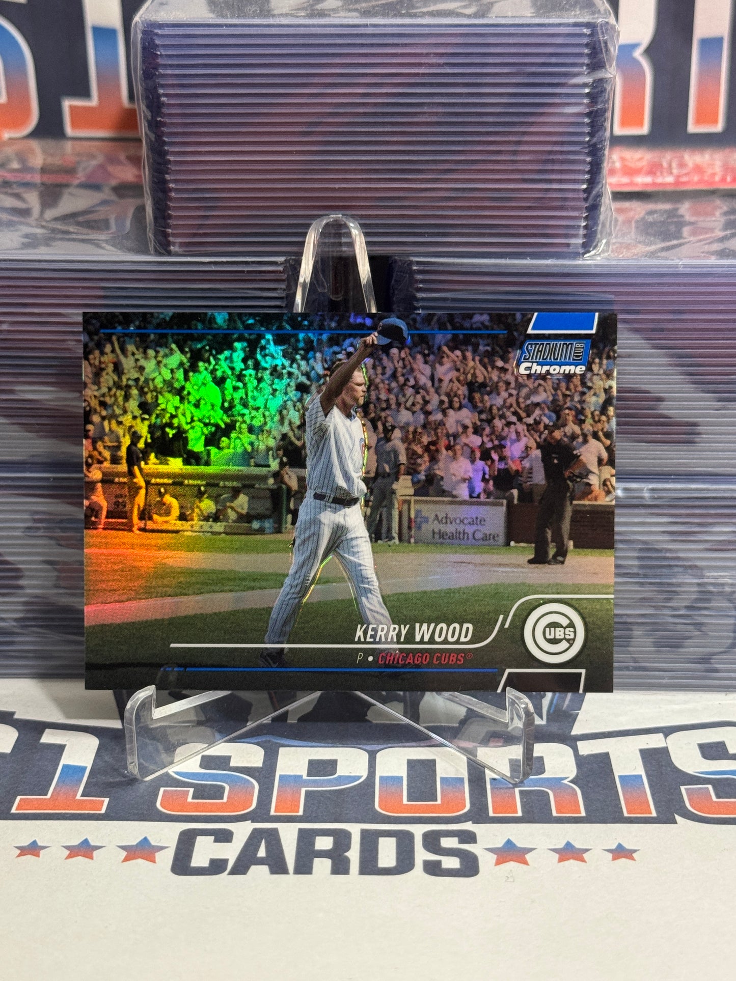 2022 Topps Stadium Club Chrome (Blue Refractor 4/199) Kerry Wood #84