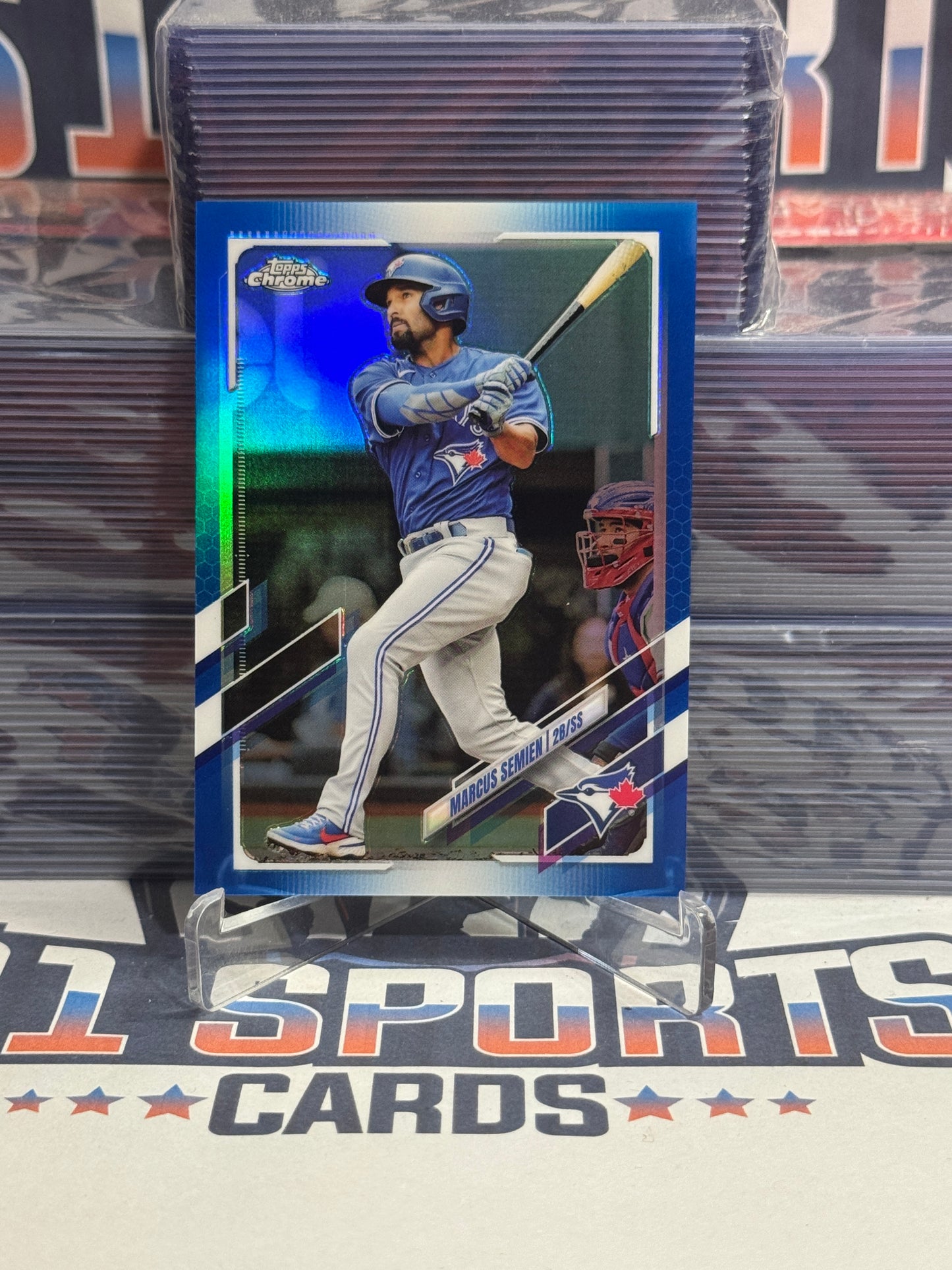 2021 Topps Chrome Update (Blue Refractor 138/199) Marcus Semien #USC76