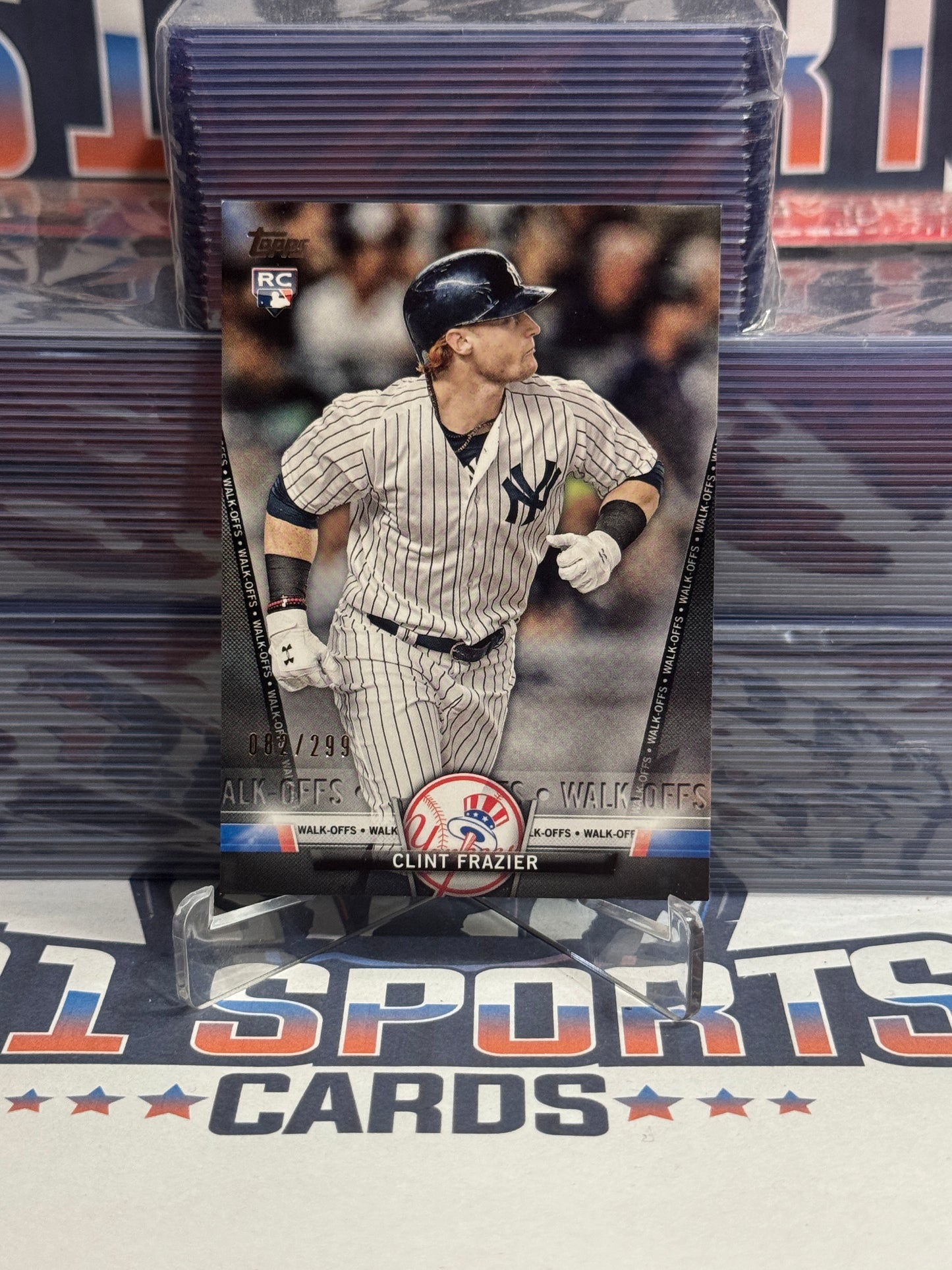 2018 Topps (Black, Walk-Offs 82/299) Clint Fraizer Rookie #S-8