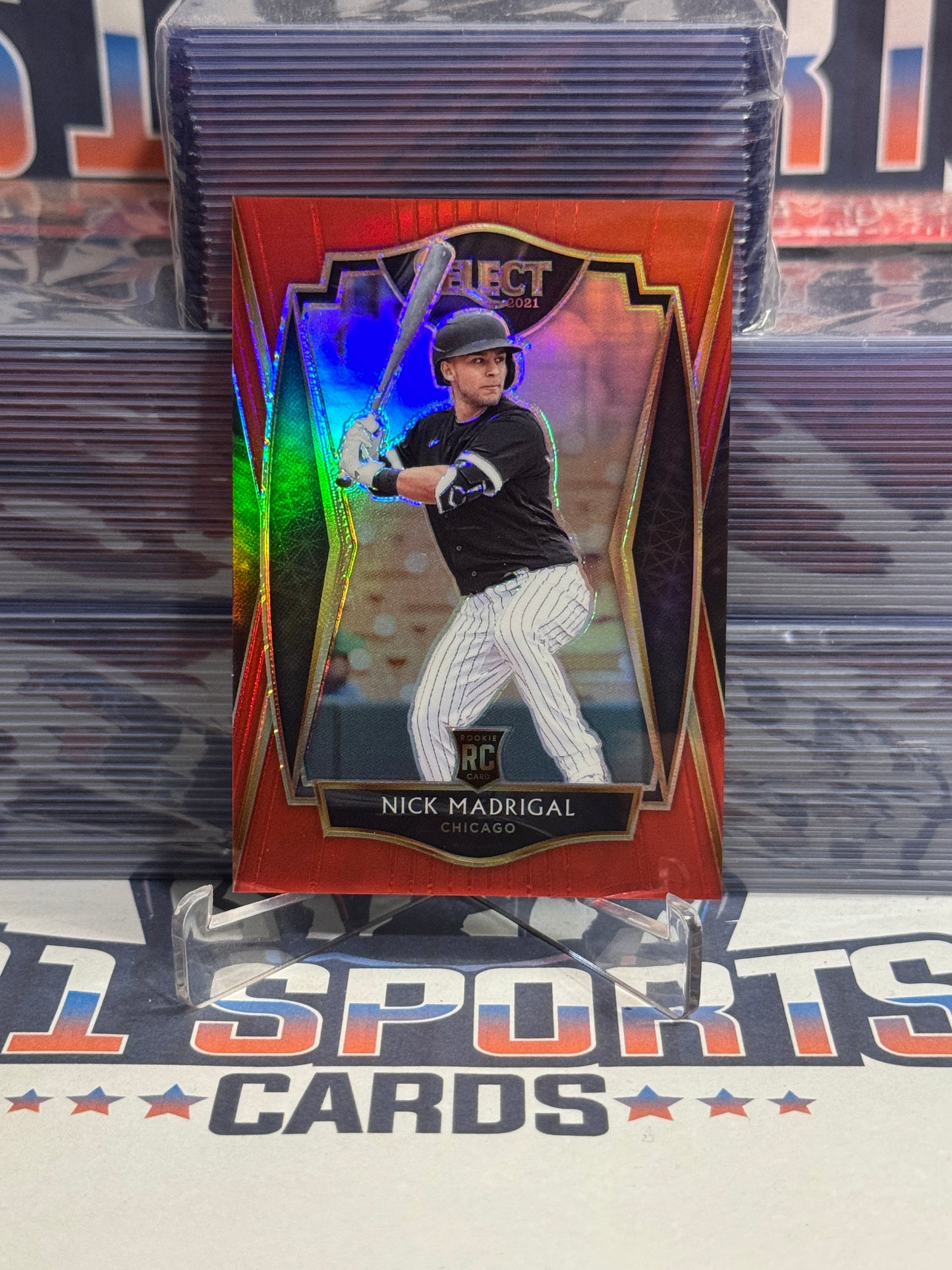 2021 Panini Select (Red Prizm 104/199) Nick Madrigal Rookie #161